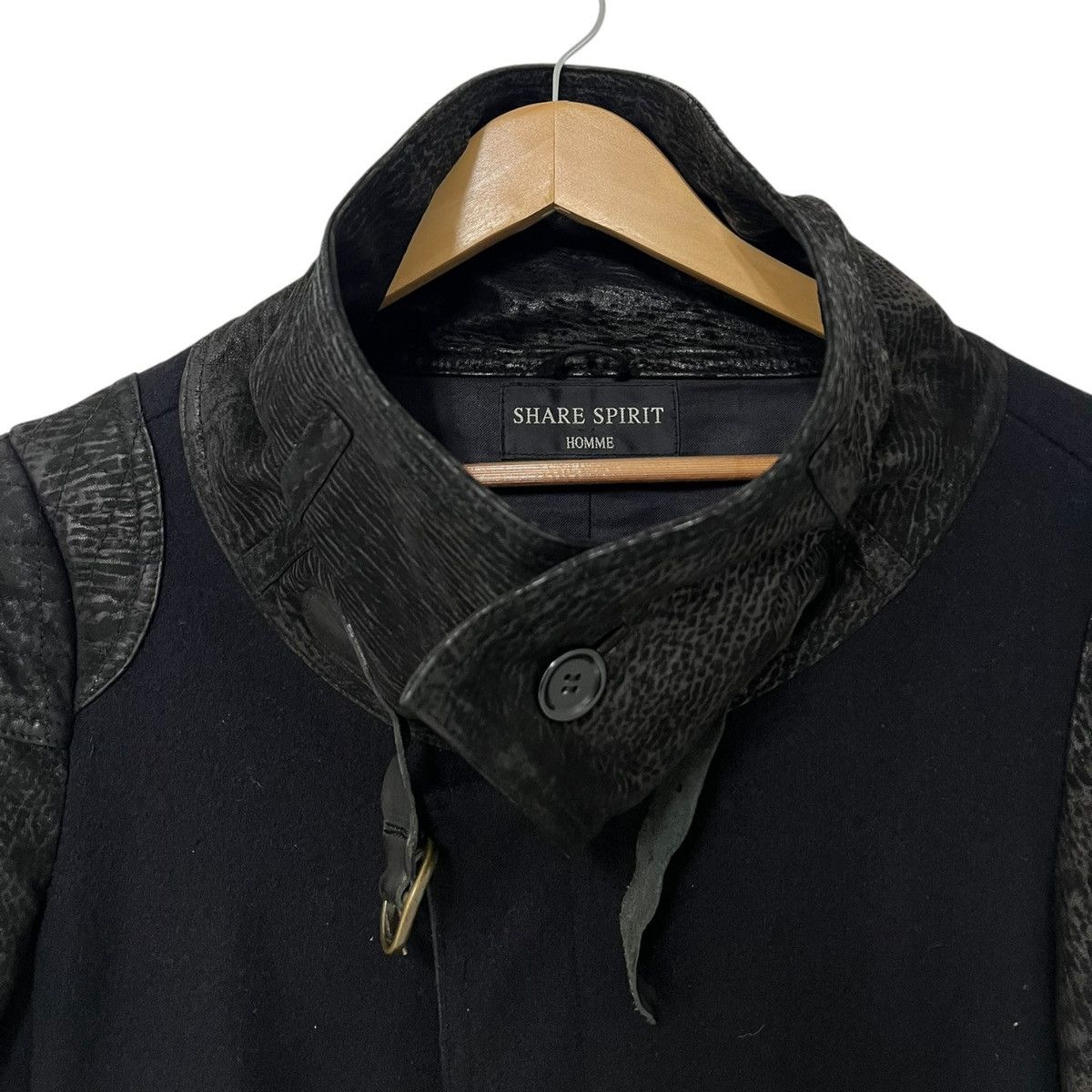 Share Spirit Homme Share spirit mix leather jacket Size US M / EU 48-50 / 2 - 2 Thumbnail