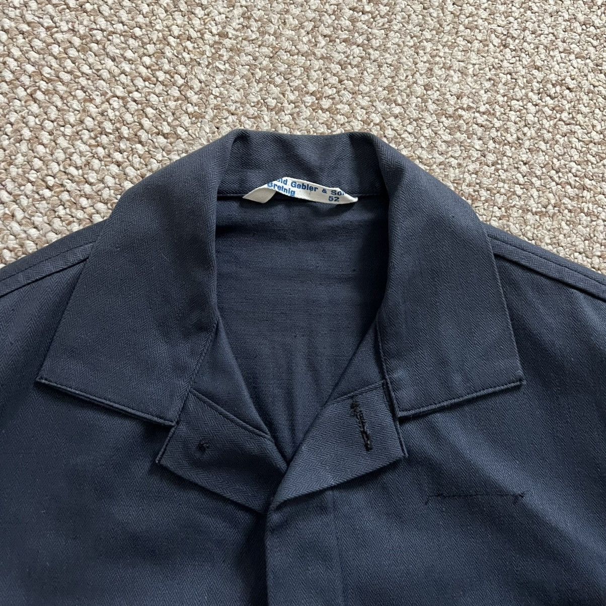 Vintage Herringbone vintage patchwork pockets french work jacket Size US L / EU 52-54 / 3 - 2 Thumbnail