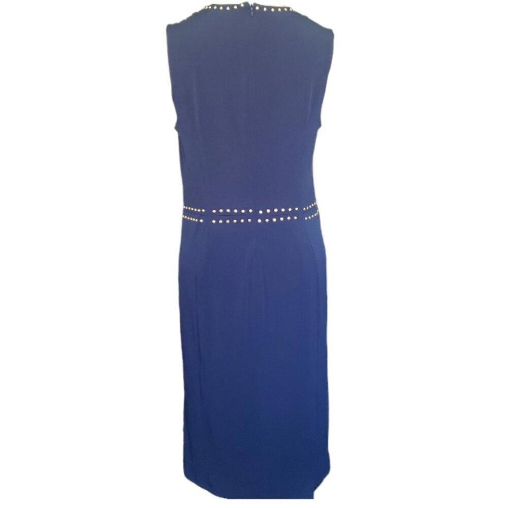 Designer CT773 Philosophy Nave Studded Sleeveless Midi Dress M Size M / US 6-8 / IT 42-44 - 4 Thumbnail