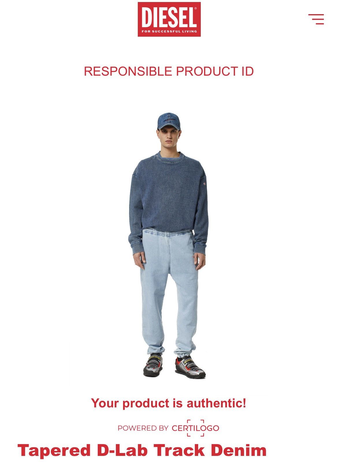 Diesel Tapered D-Lab Track Loose Denim pants Size US 30 / EU 46 - 9 Thumbnail