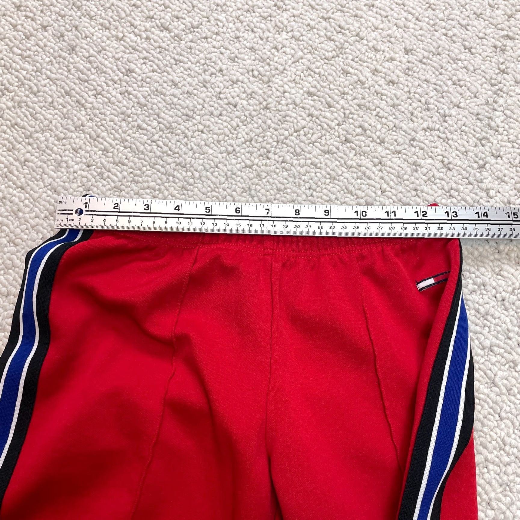 Tommy Hilfiger Tommy Hilfiger Track Pants Womens Small Red Elastic Waist Ankle Zip 26x30 Size 28" / US 6 / IT 42 - 6 Thumbnail