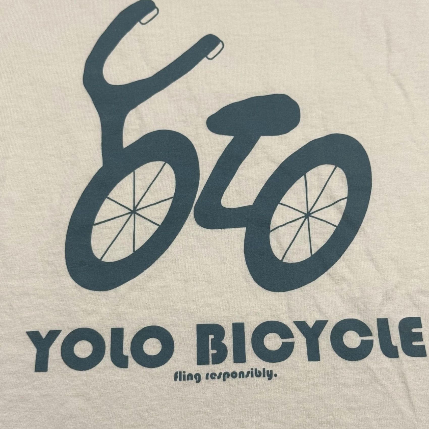 Gildan VINTAGE? NO -> None. Title: YOLO Bicycle Tank Top Mens Medium White Gildan Size US M / EU 48-50 / 2 - 2 Thumbnail