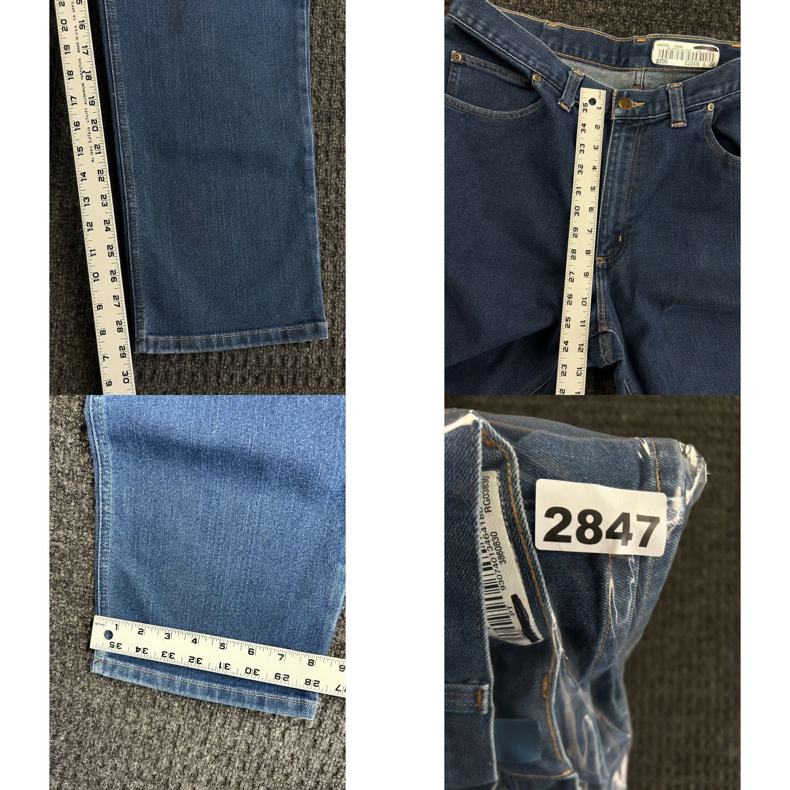 Carhartt VINTAGE Carhartt Jeans 38 x 30 Denim Stretch Distressed Workwear Modern Fit 5-Pocket Mens Blue 90s Americana Casual Style Carhartt Modern Fit Jeans Size US 38 / EU 54 - 8 Thumbnail