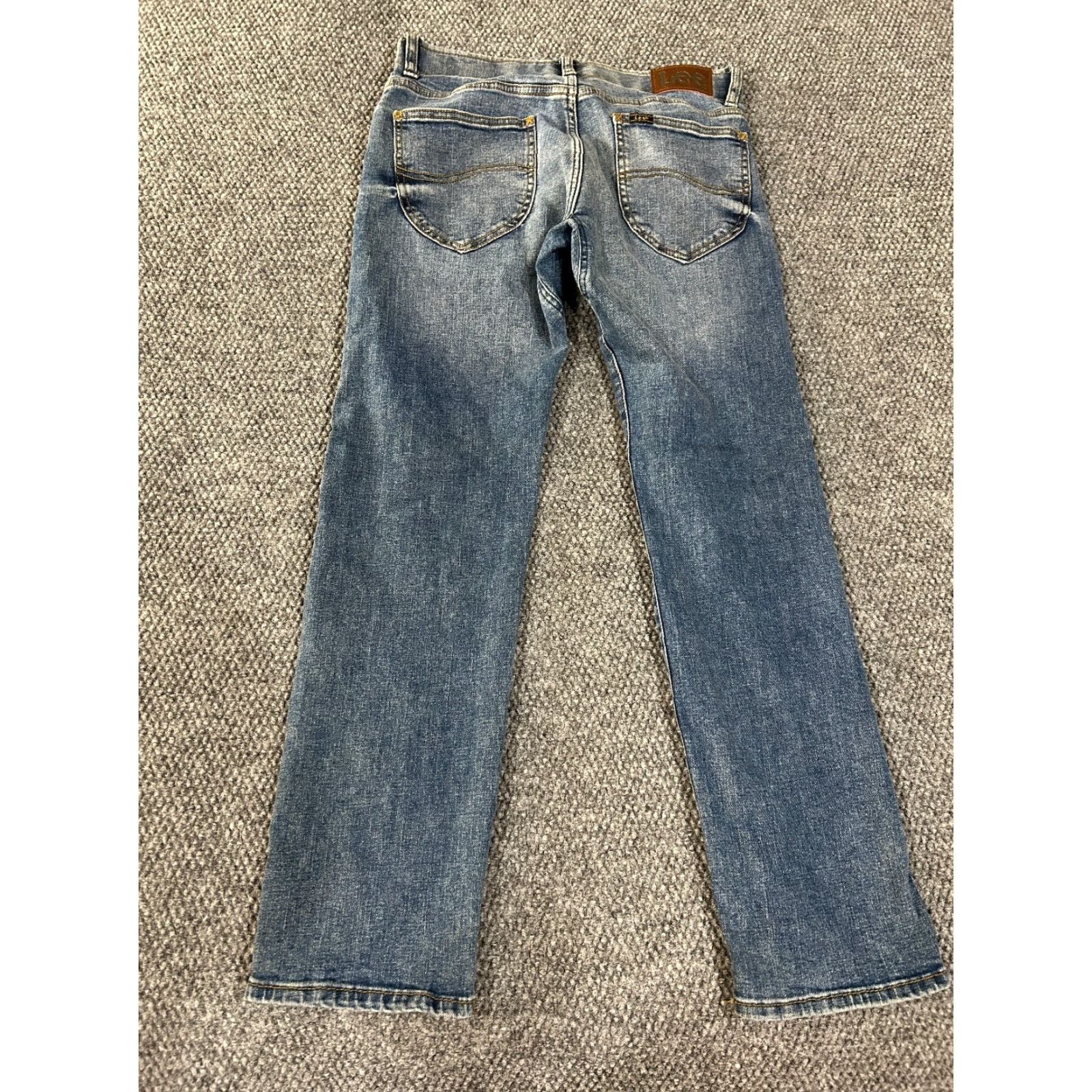 Lee Lee Jeans Mens 31x30 Slim Straight Denim Blue 5-Pocket Regular Cotton Size US 31 - 6 Thumbnail