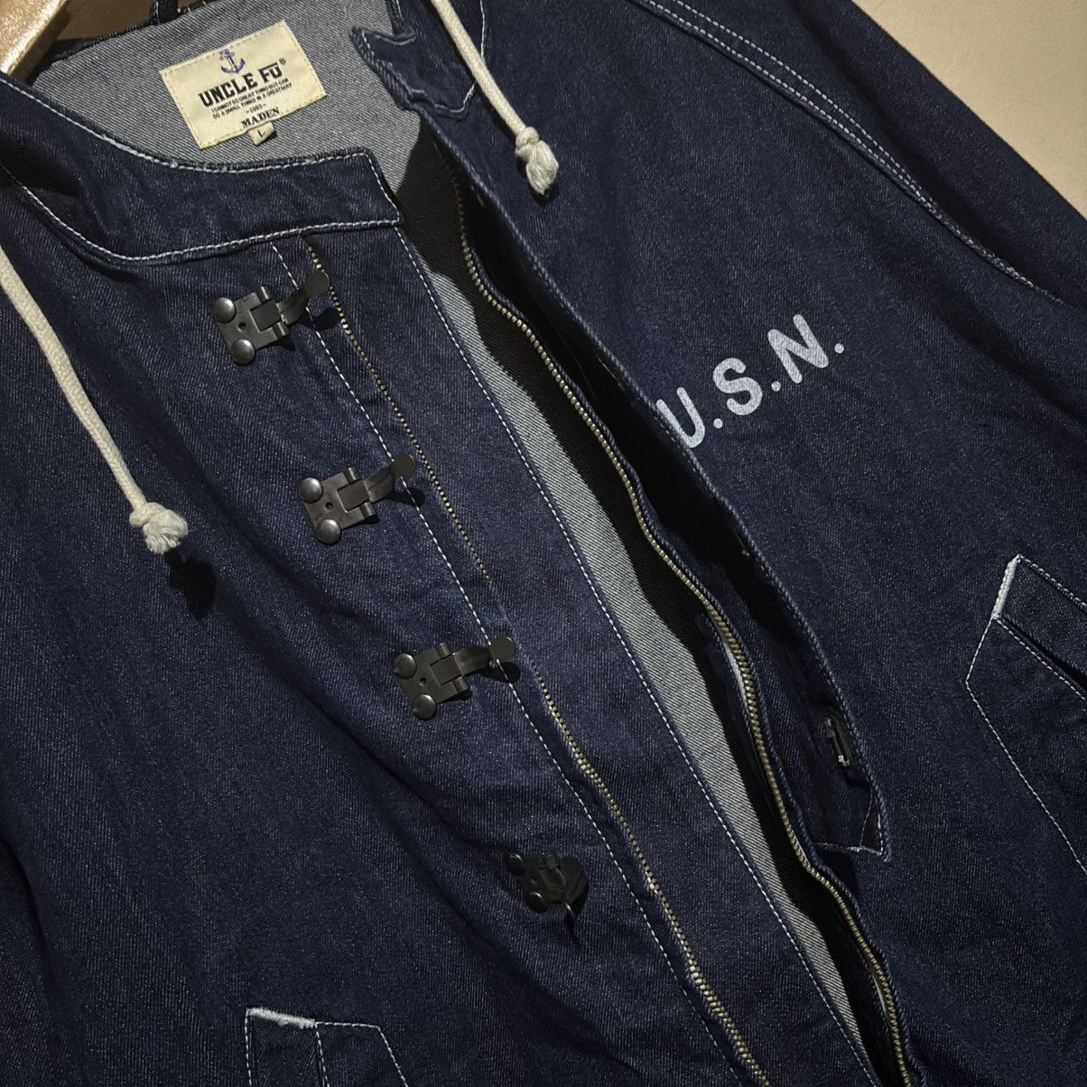 Other Uncle FU U. S. N Pullover Denim Size US L / EU 52-54 / 3 - 6 Thumbnail