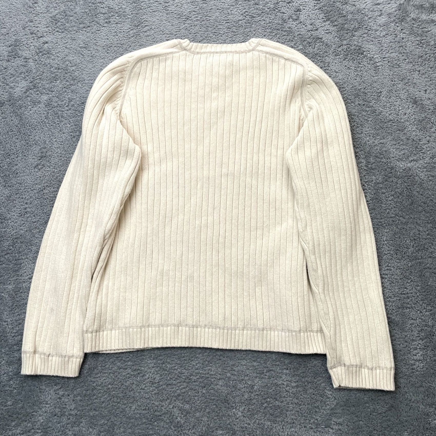 Ralph Lauren Ralph Lauren Sweater Mens XL Beige Cotton Logo Ribbed Knit Golf Pullover Crew Neck Size US XL / EU 56 / 4 - 2 Thumbnail