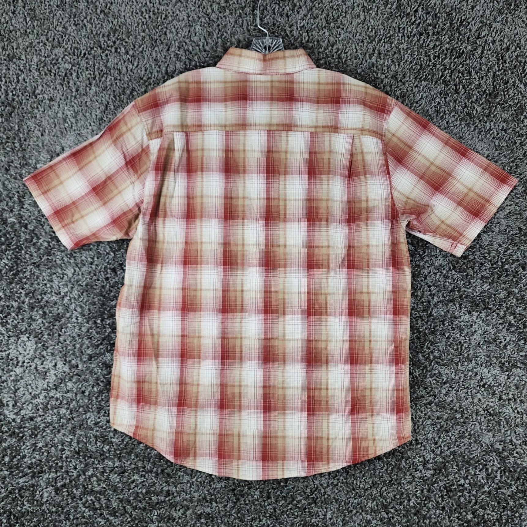 Vintage VINTAGE Wolverine Men's Short Sleeve Shirt L Red Plaid Cotton 90s Button-Up Mens Size US 33 - 6 Thumbnail