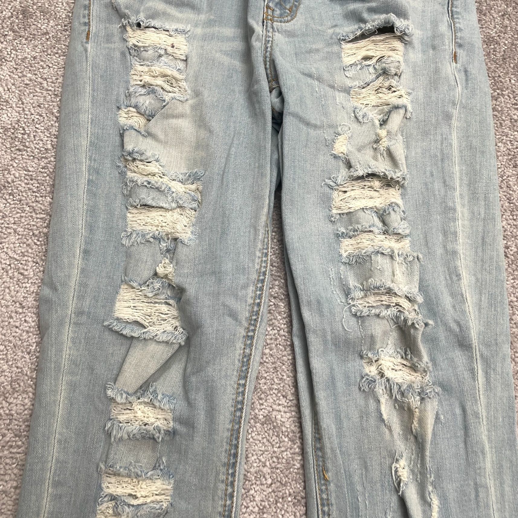 Denime Eunina Jeans Distressed Denim Blue 30x28 Juniors 9 Mid Rise Regular Boyfriend 5-Pocket Design City Modern Modern City Jeans Womens Size 30" / US 8 / IT 44 - 7 Thumbnail