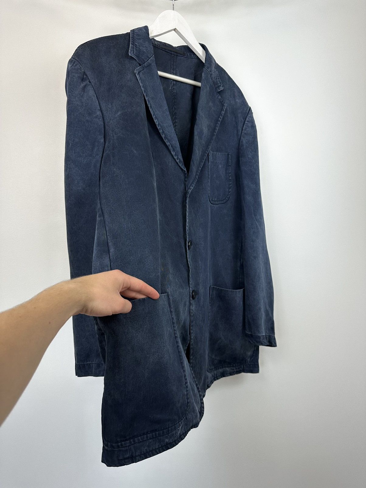 Balmain Vintage Balmain Designer Tencel Fabric Dyed Blazer Jacket Size 46R - 4 Thumbnail