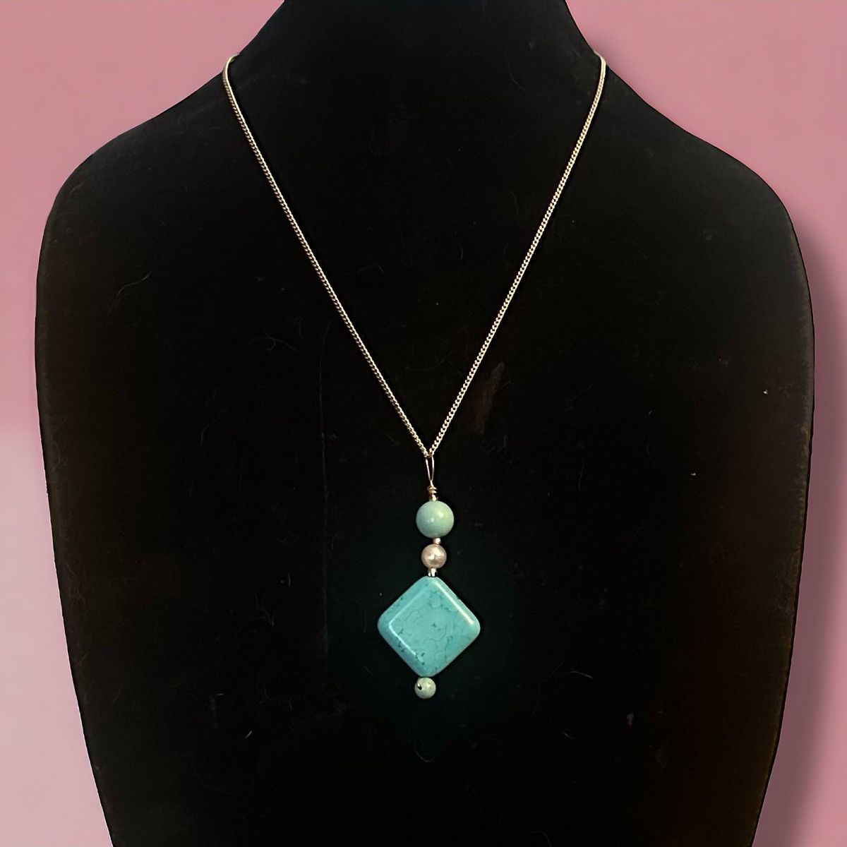 Other Gold tone turquoise drop pendant necklace Size ONE SIZE - 1 Thumbnail