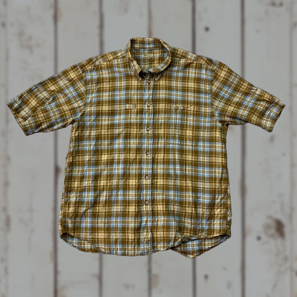 Vintage Beretta Shirt Button-Up Plaid Short Sleeve XL Men Green Outdoor Casual Workwear Button-Down Collared Size US XL / EU 56 / 4 - 1 Thumbnail