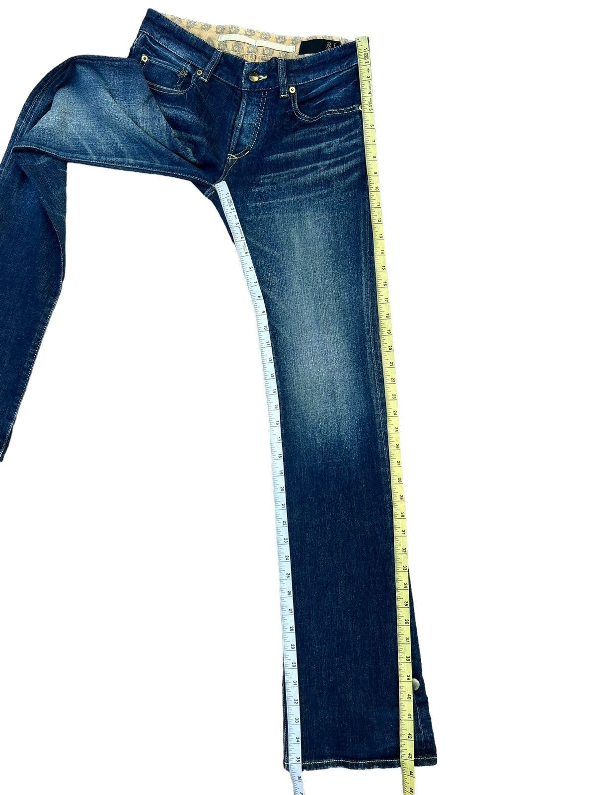20471120 RICO Japan Fade Blue Denim Bootcut Jeans Size US 29 - 4 Thumbnail