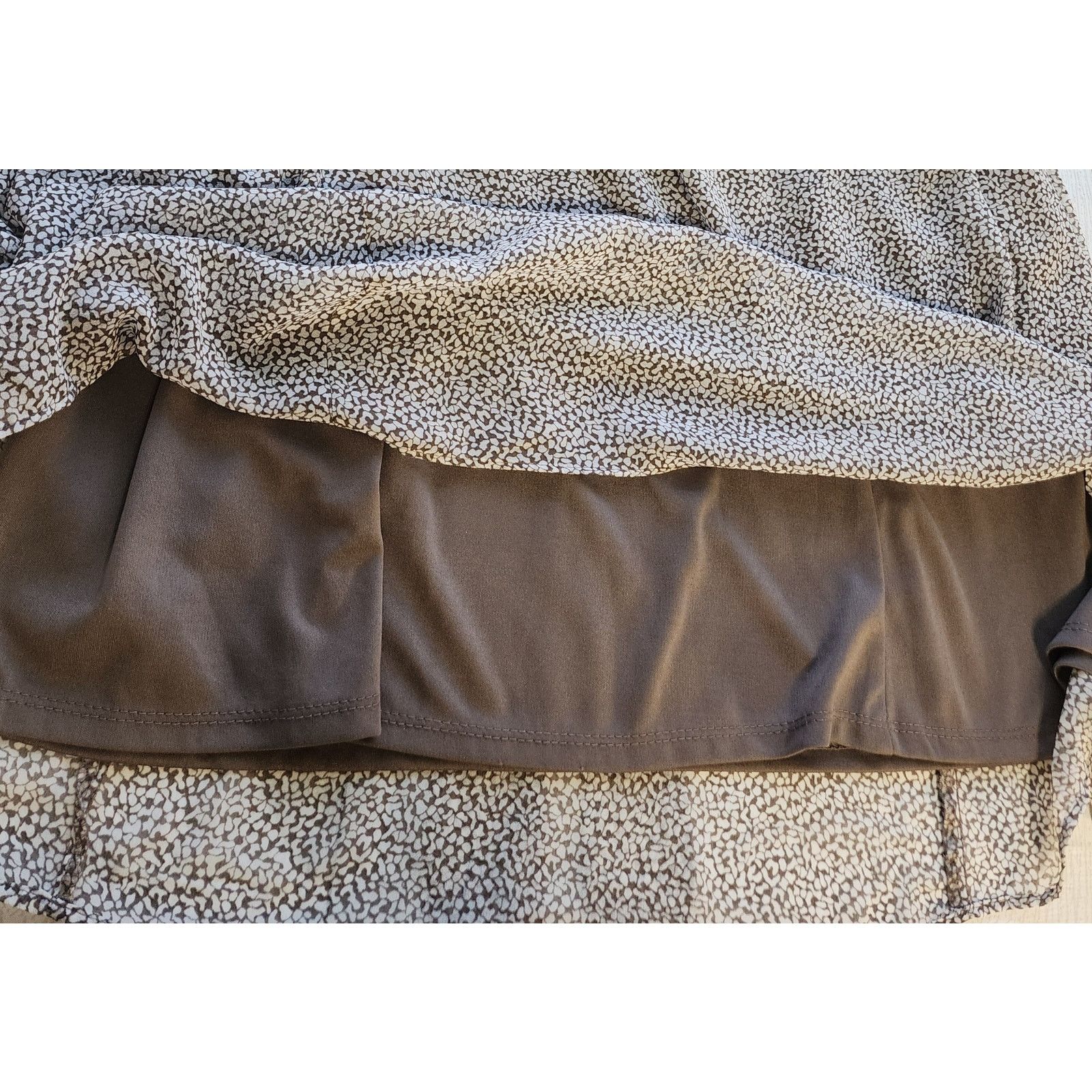 Other MSK Taupe and Cream Belted Ditsy Print Midi Dress Size 12 Size XL / US 12-14 / IT 48-50 - 11 Thumbnail