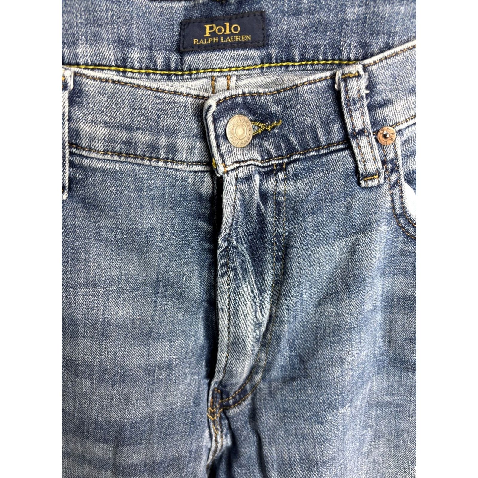 Polo Ralph Lauren Polo Ralph Lauren Jeans The Thompson Relaxed 34x34 Medium Wash Blue Denim 5-Pocket Mens Straight 90s Style Size US S / EU 44-46 / 1 - 3 Thumbnail