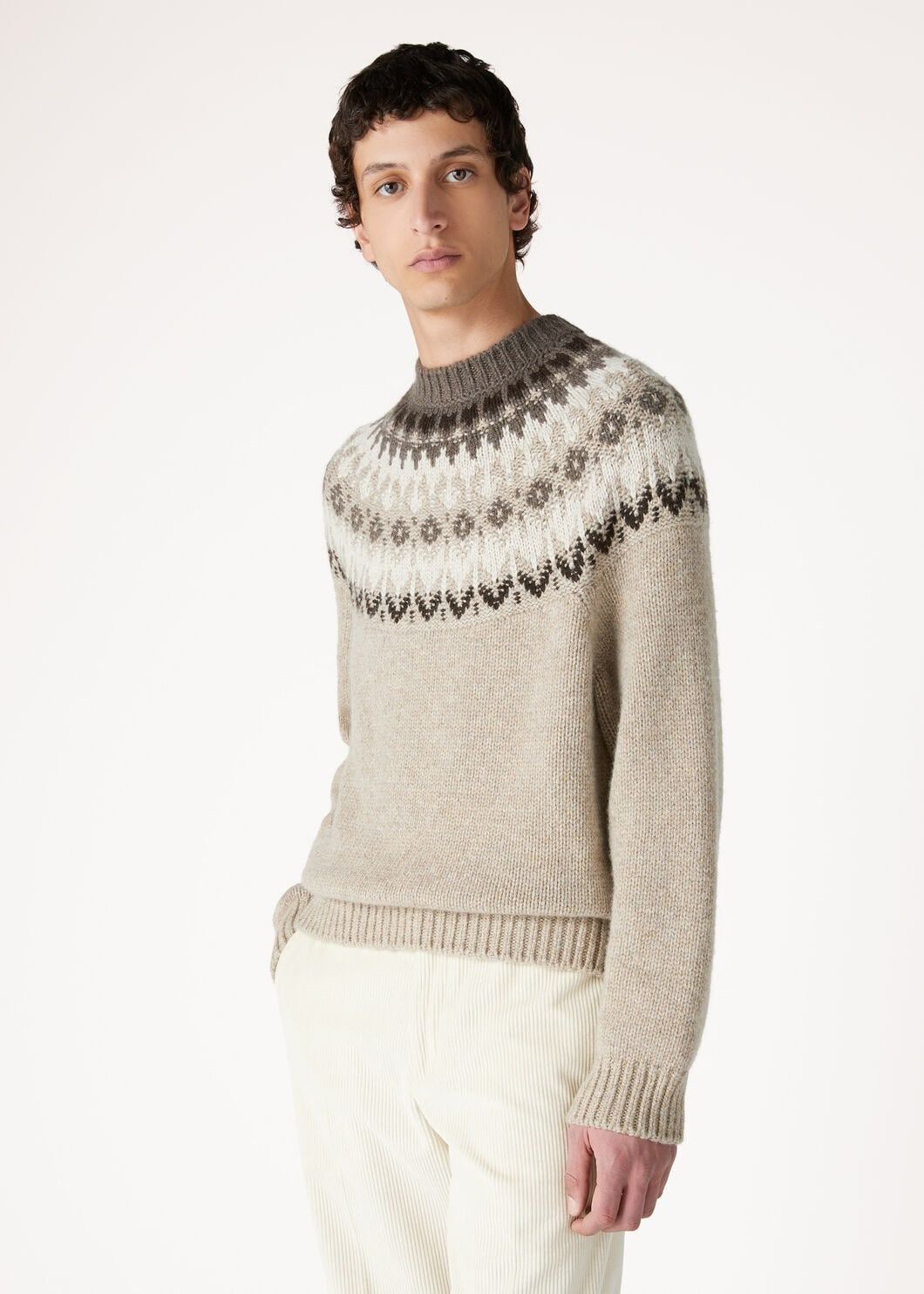 Loro Piana o1w1db10725 FAO5136 Alpe Pile Crewneck Sweater in Multi Size US XL / EU 56 / 4 - 3 Thumbnail