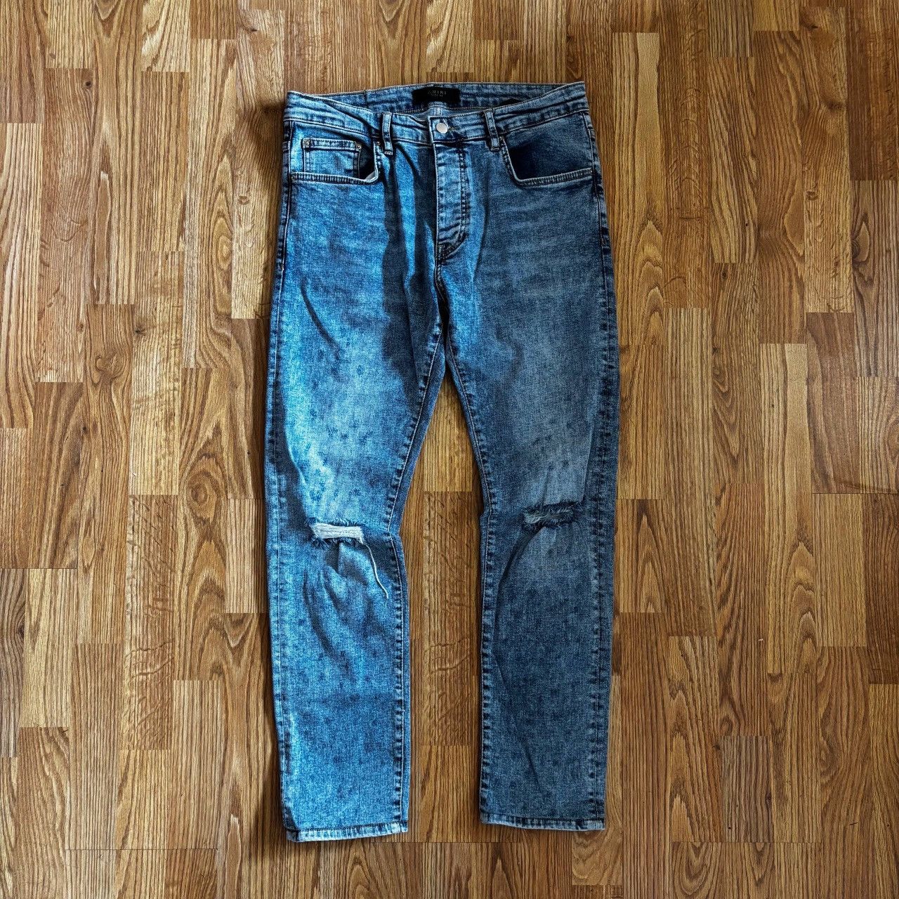 Amiri Amiri Men's Skinny Distressed Jeans Size 33 Size US 33 - 3 Thumbnail