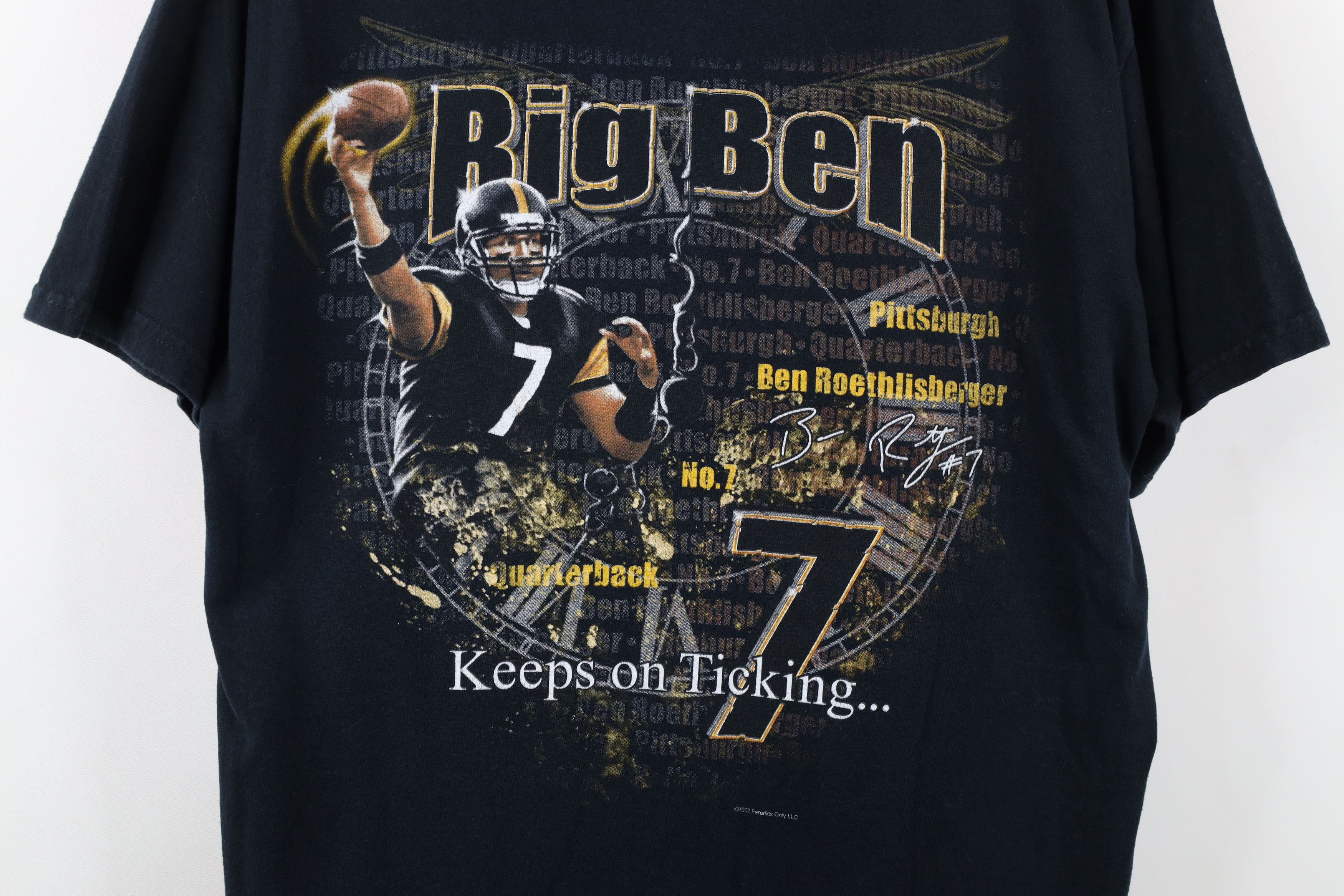 Vintage Vintage Y2K Ben Roethlisberger Pittsburgh Steelers T-Shirt Size US L / EU 52-54 / 3 - 4 Thumbnail