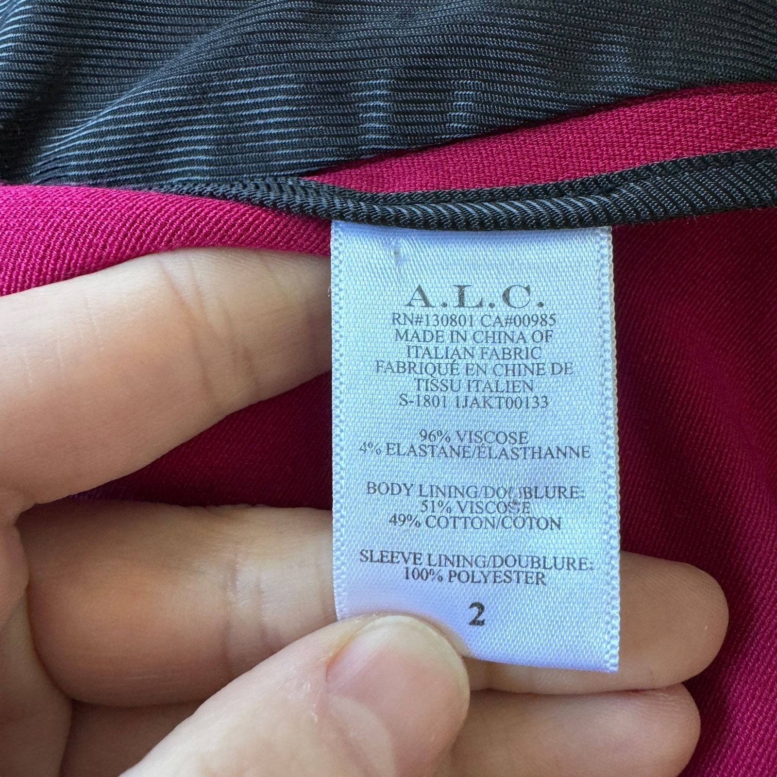 A.L.C. A.L.C. Duke Blazer Jacket Magenta Size XS / US 0-2 / IT 36-38 - 6 Thumbnail