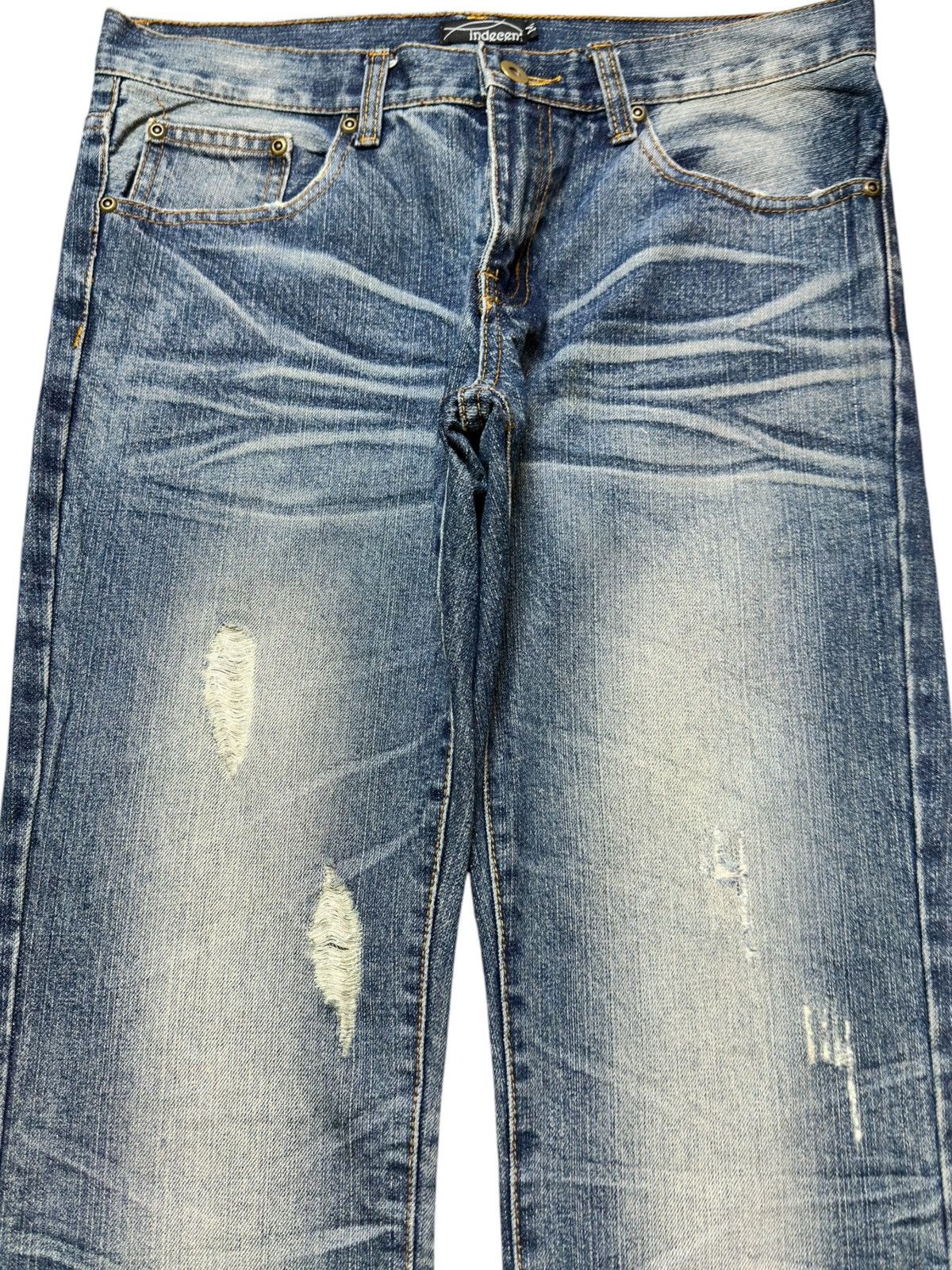 Independent Trading Co. Vintage Indecent Flare Whiskers Grunge Denim Size US 32 / EU 48 - 2 Thumbnail