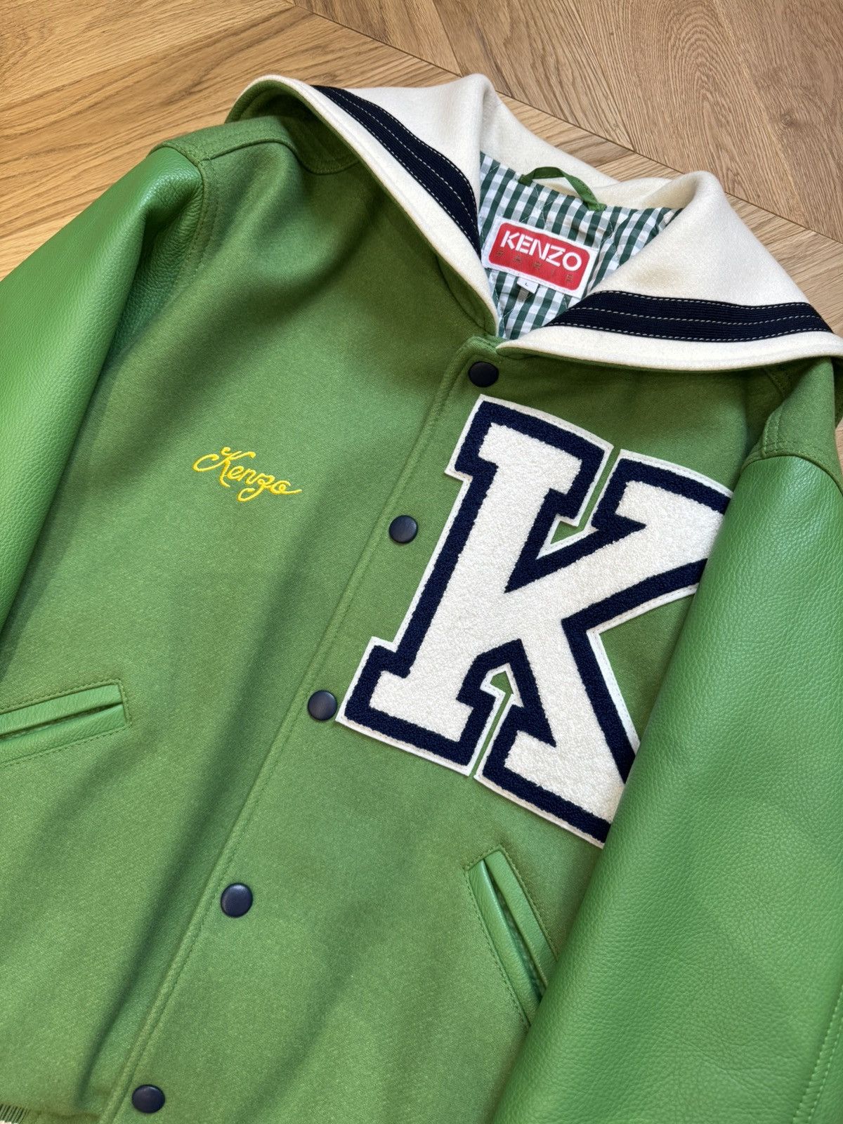 Kenzo Kenzo NIGO FW22 Varsity Sailor Leather jacket Size US L / EU 52-54 / 3 - 2 Thumbnail