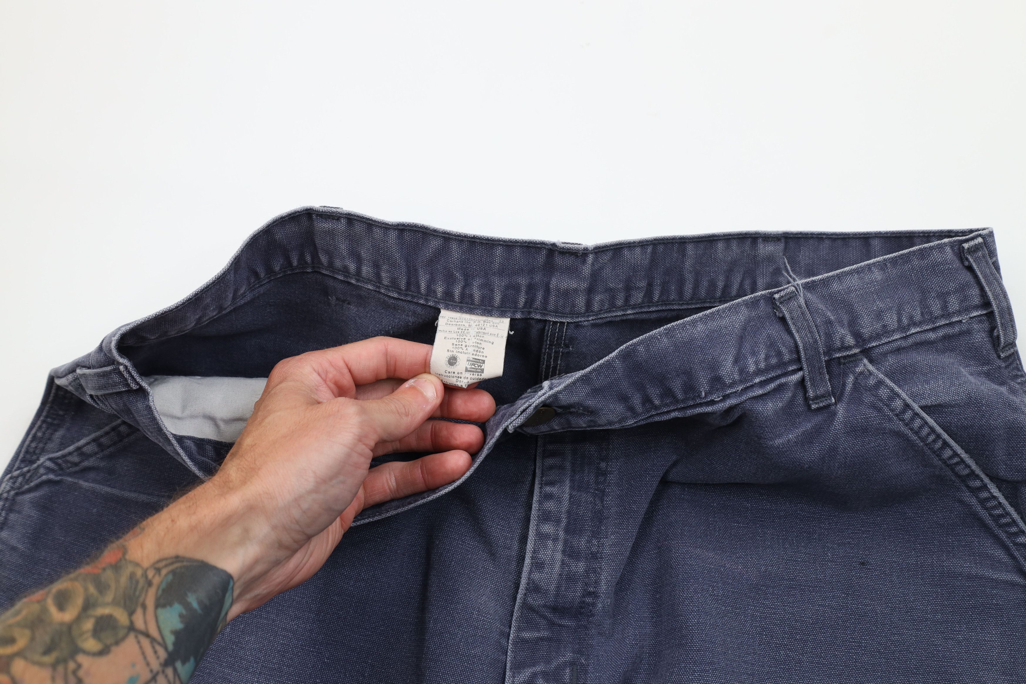 Carhartt Vintage Carhartt Wide Leg Dungaree Pants Petrol Blue USA Size US 40 / EU 56 - 10 Thumbnail