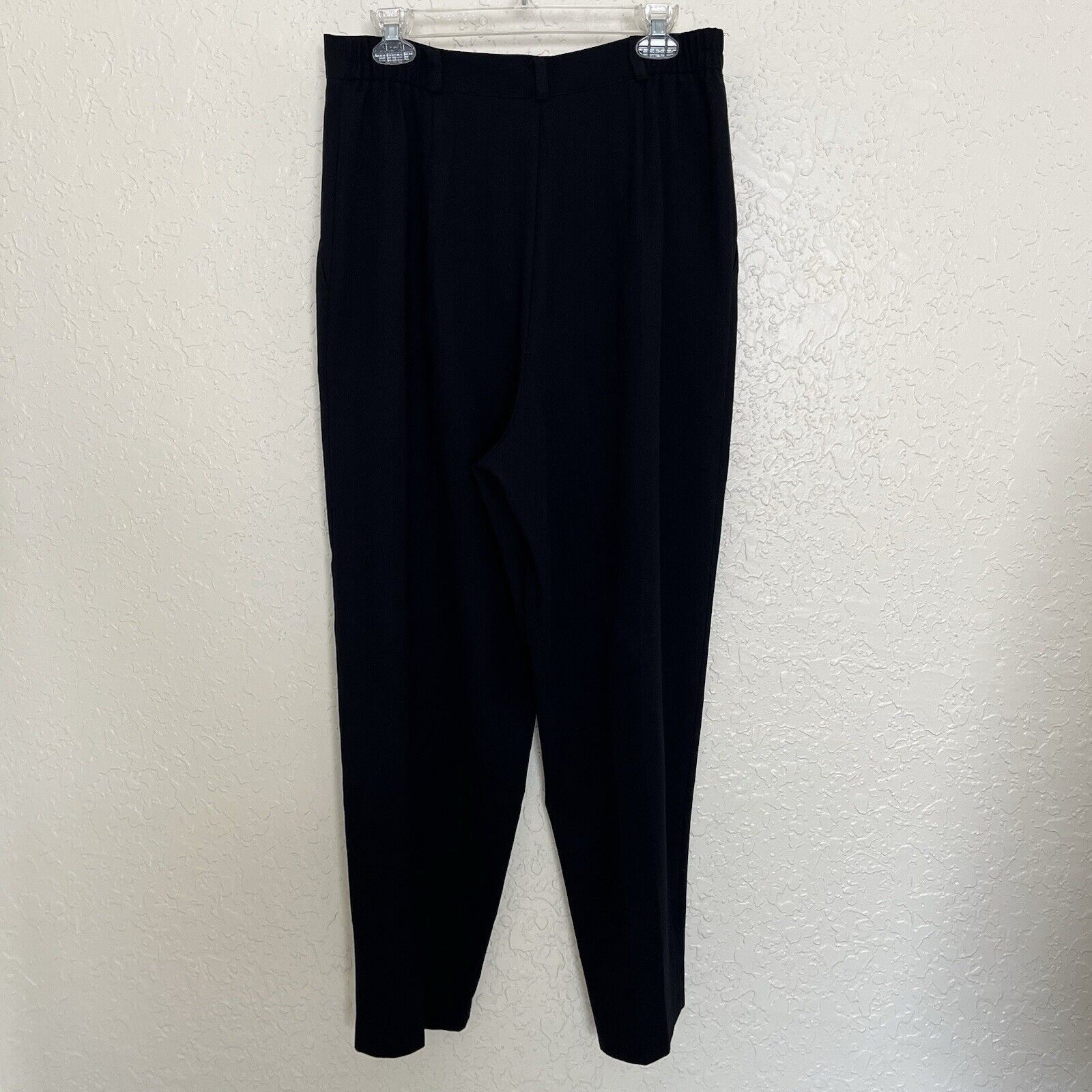 Vintage San Moire | Black Pleated Pants Vintage 90s Y2K Women’s 16 Size 38" / US 16 / IT 52 - 4 Thumbnail
