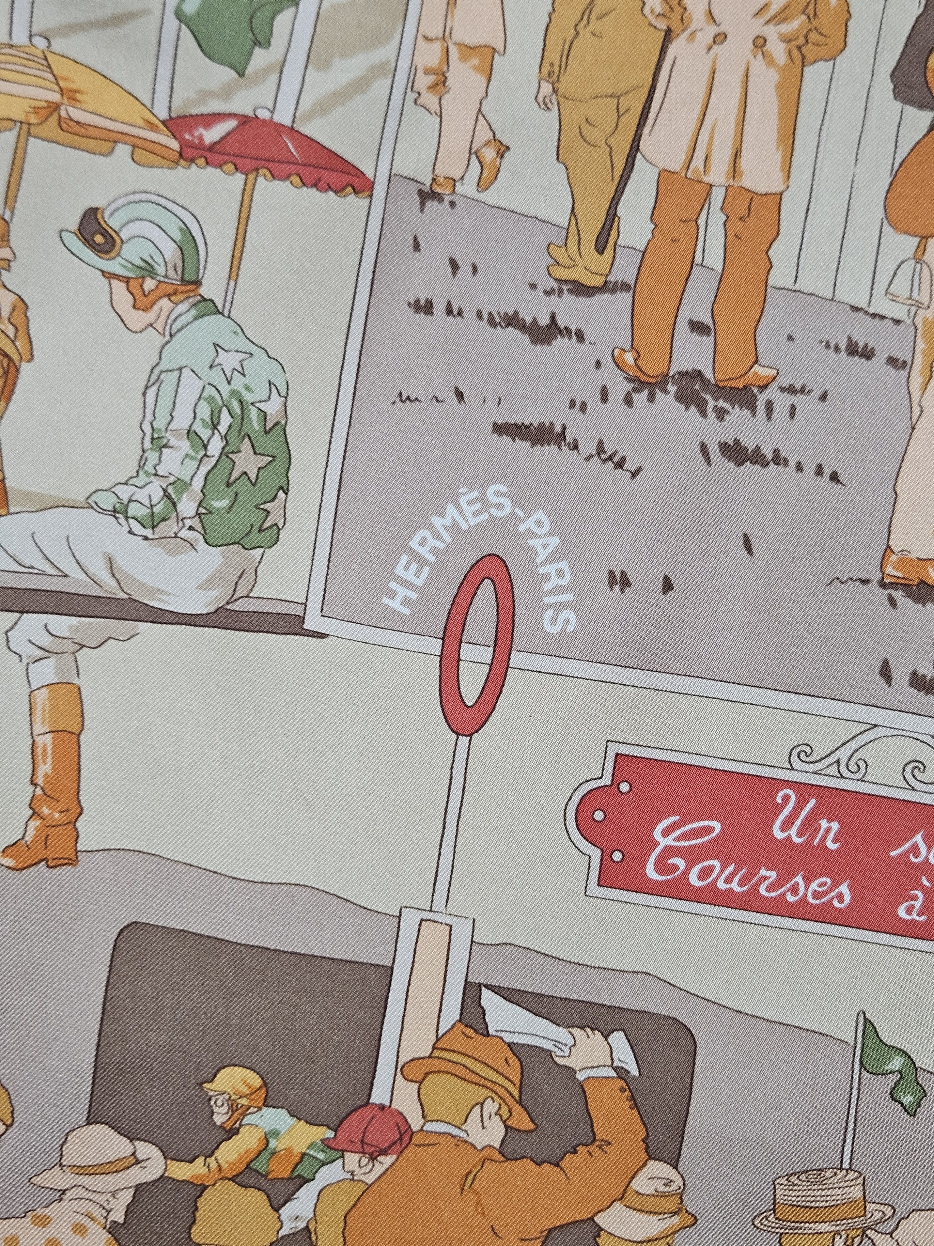 Hermes Hermes Un Siecle de Courses a Deauville silk scarf Size ONE SIZE - 3 Thumbnail