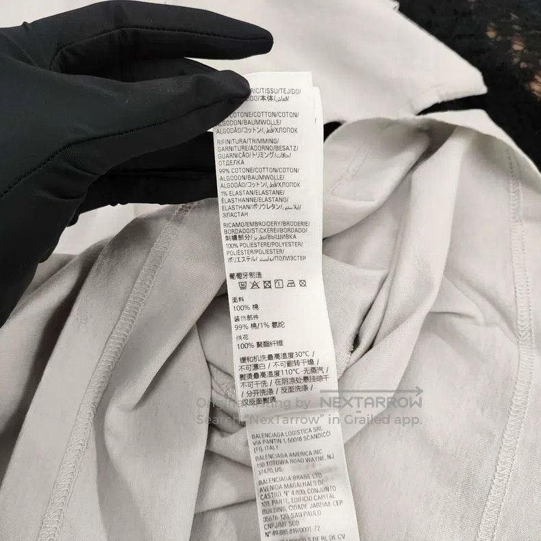 Balenciaga Balenciaga Cotton T-Shirt Size XS Grey Size US XS / EU 42 / 0 - 7 Thumbnail