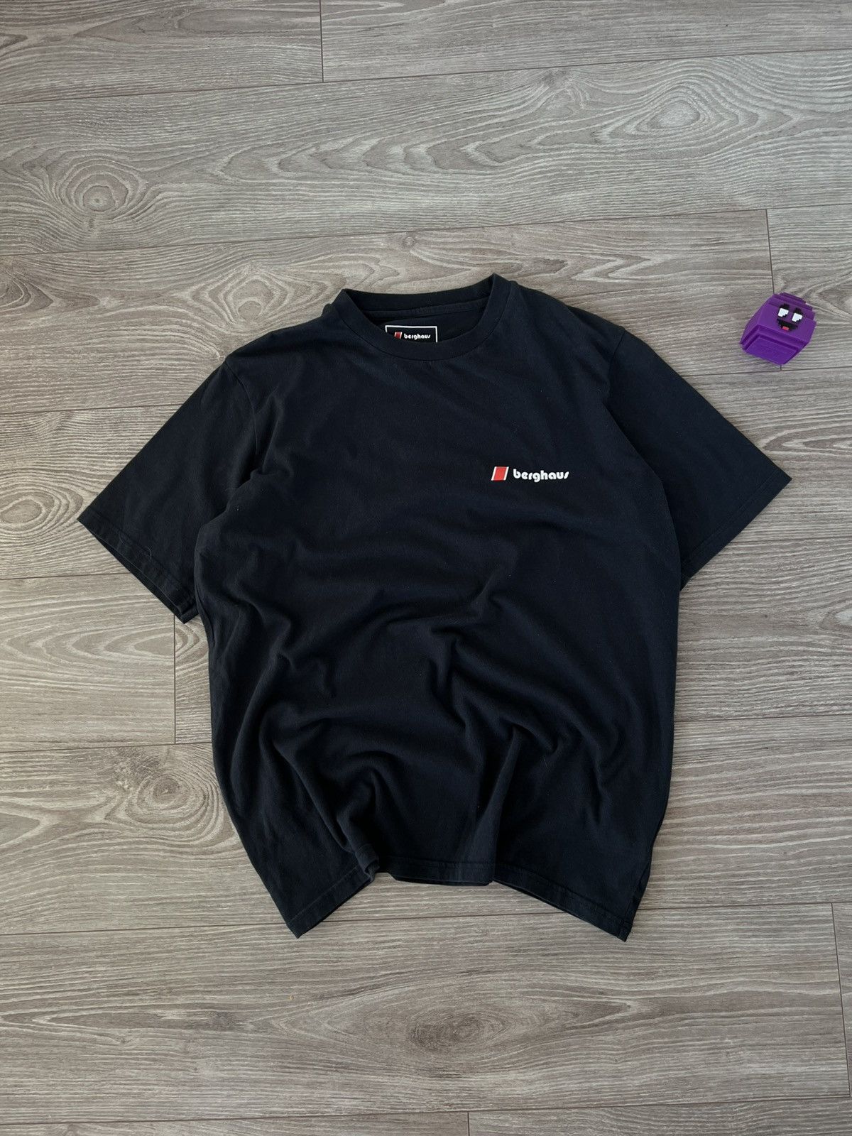 Berghaus Berghaus Big Logo Gorpcore Pima Cotton Black T-Shirt Size US XL / EU 56 / 4 - 2 Thumbnail