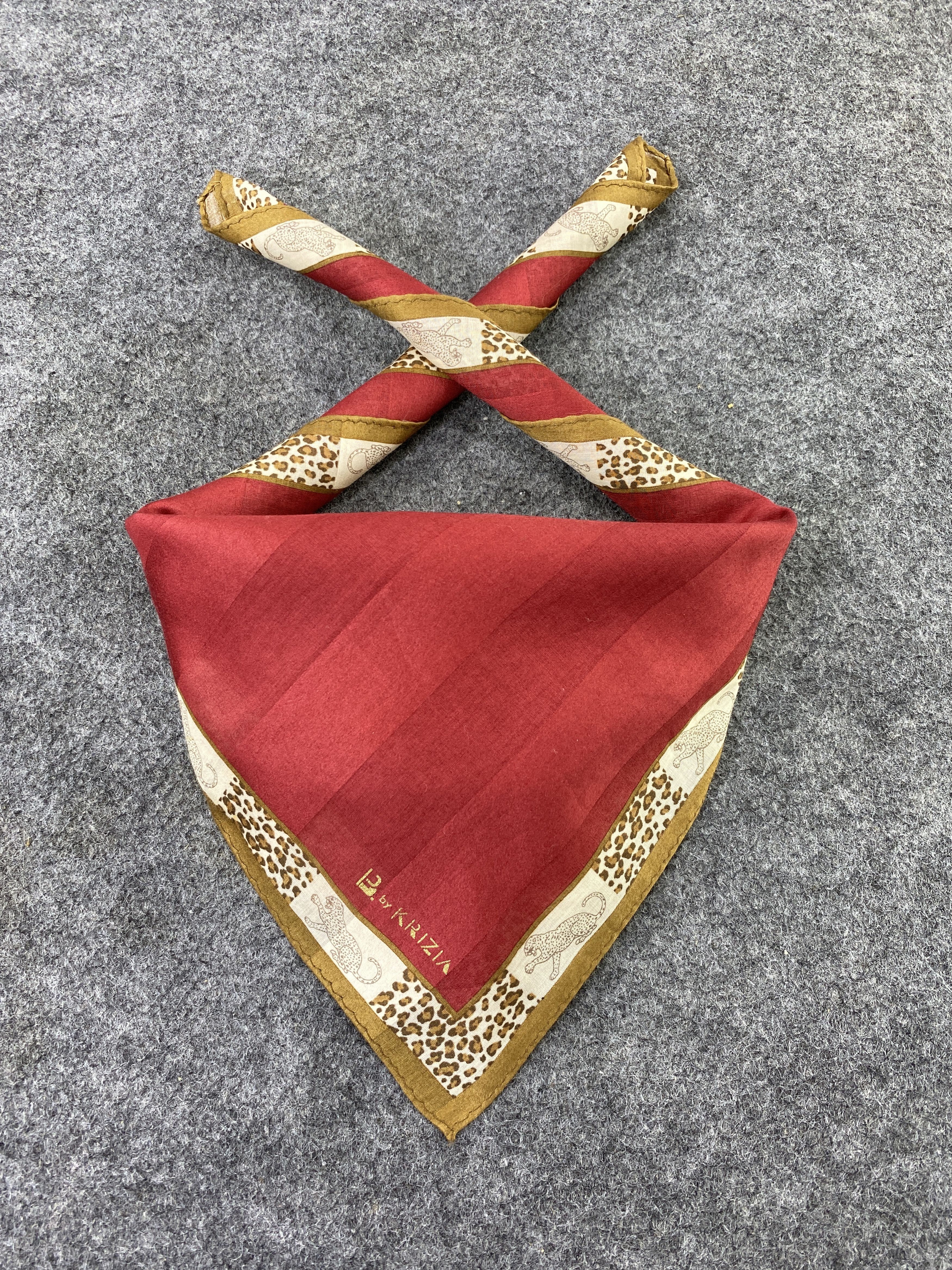 Krizia Uomo × Vintage Krizia Uomo Handkerchief Neckerchief Bandana-B181 Size ONE SIZE - 2 Thumbnail