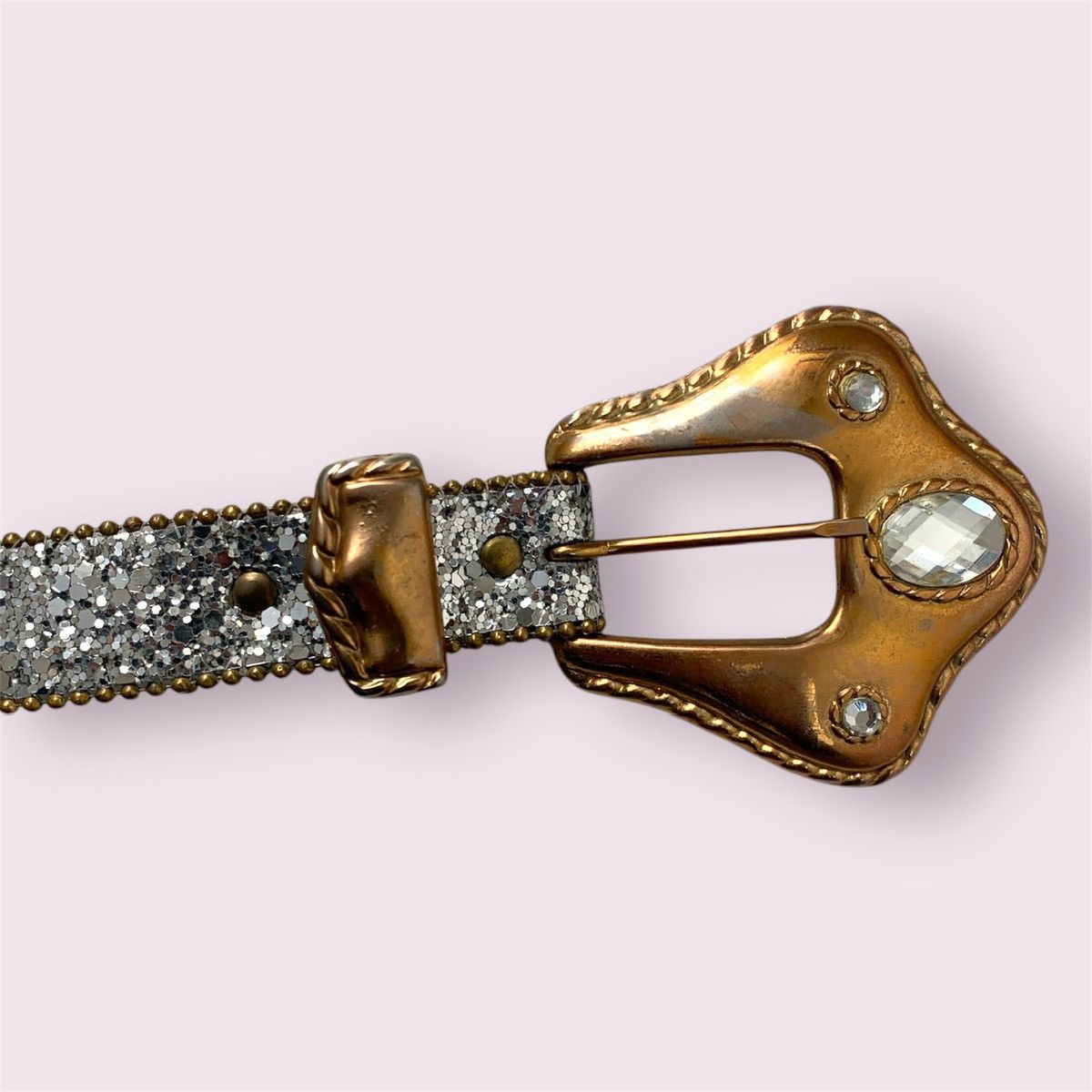 Vintage Sparkly Silver Western Belt Size ONE SIZE - 2 Thumbnail