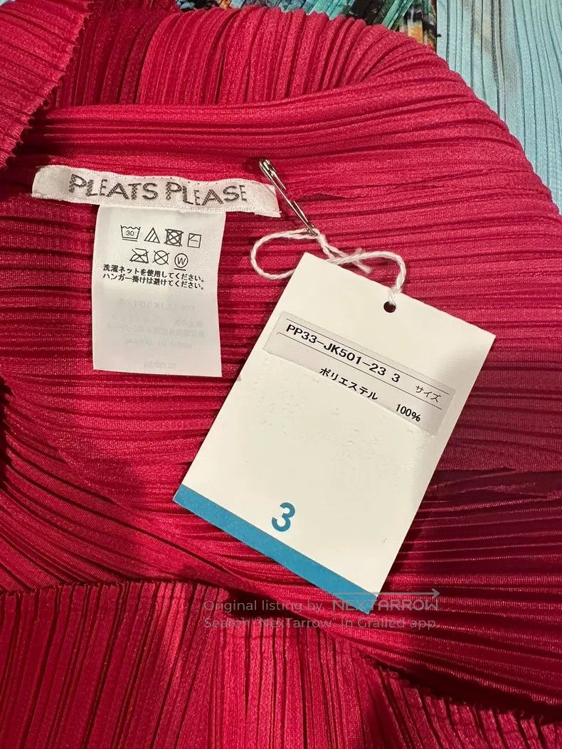 Issey Miyake Issey Miyake Tropical Fruit Red Round-Hem Top Size L / US 10 / IT 46 - 7 Thumbnail