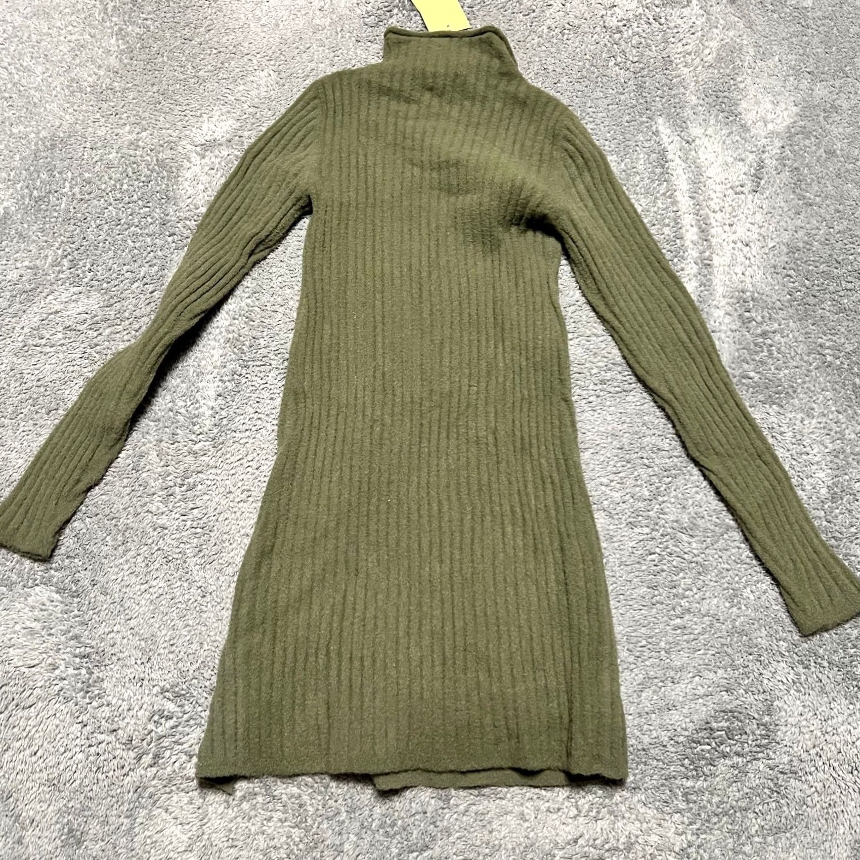 Aritzia Wilfred Free Dress Womens Small Hush Knit Station Midi Sweater Dress S Green Womens Swing Dress Size S / US 4 / IT 40 - 3 Thumbnail
