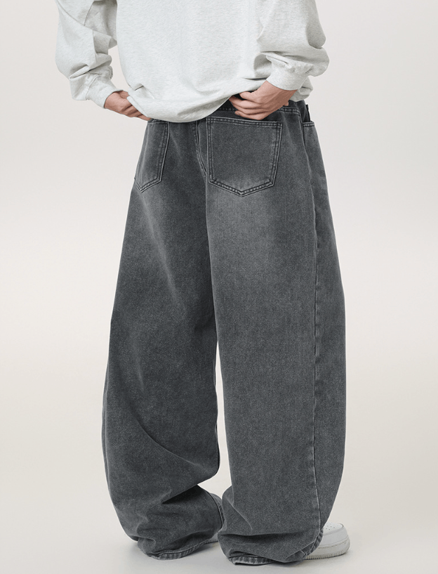 Jean Men's straight loose vintage distressed wide-leg jeans Size US 32 / EU 48 - 4 Thumbnail