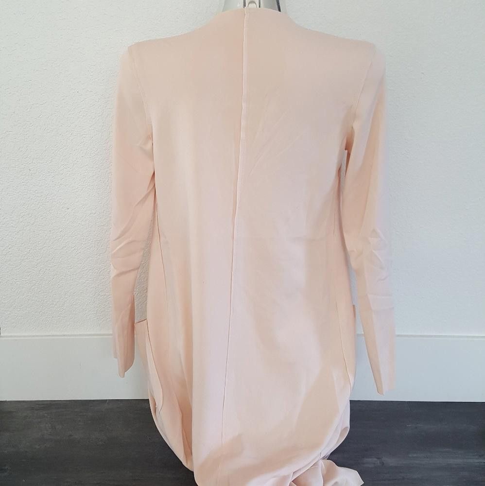 Designer Cream Pocket Detailed Long Dressy Duster Size M / US 6-8 / IT 42-44 - 2 Thumbnail