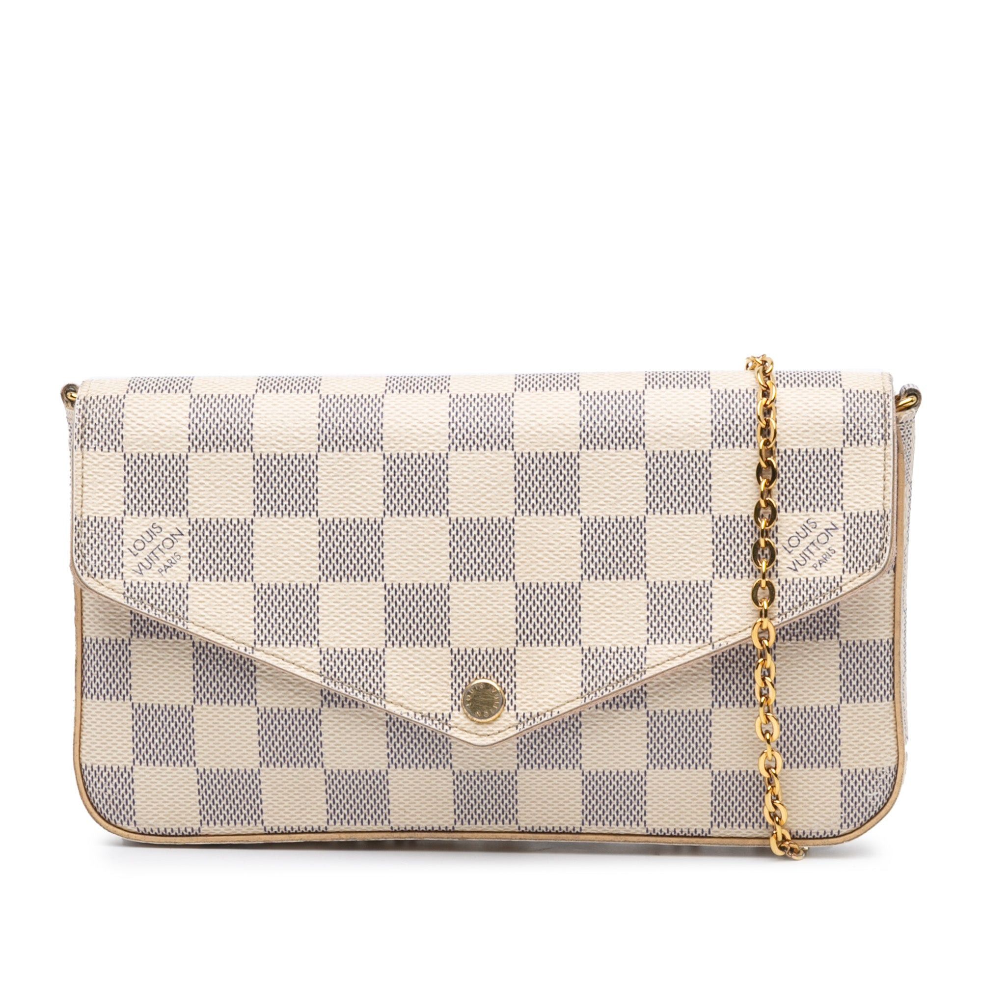 Louis Vuitton Louis Vuitton Damier Azur Felicie Pochette White Size ONE SIZE - 1 Thumbnail