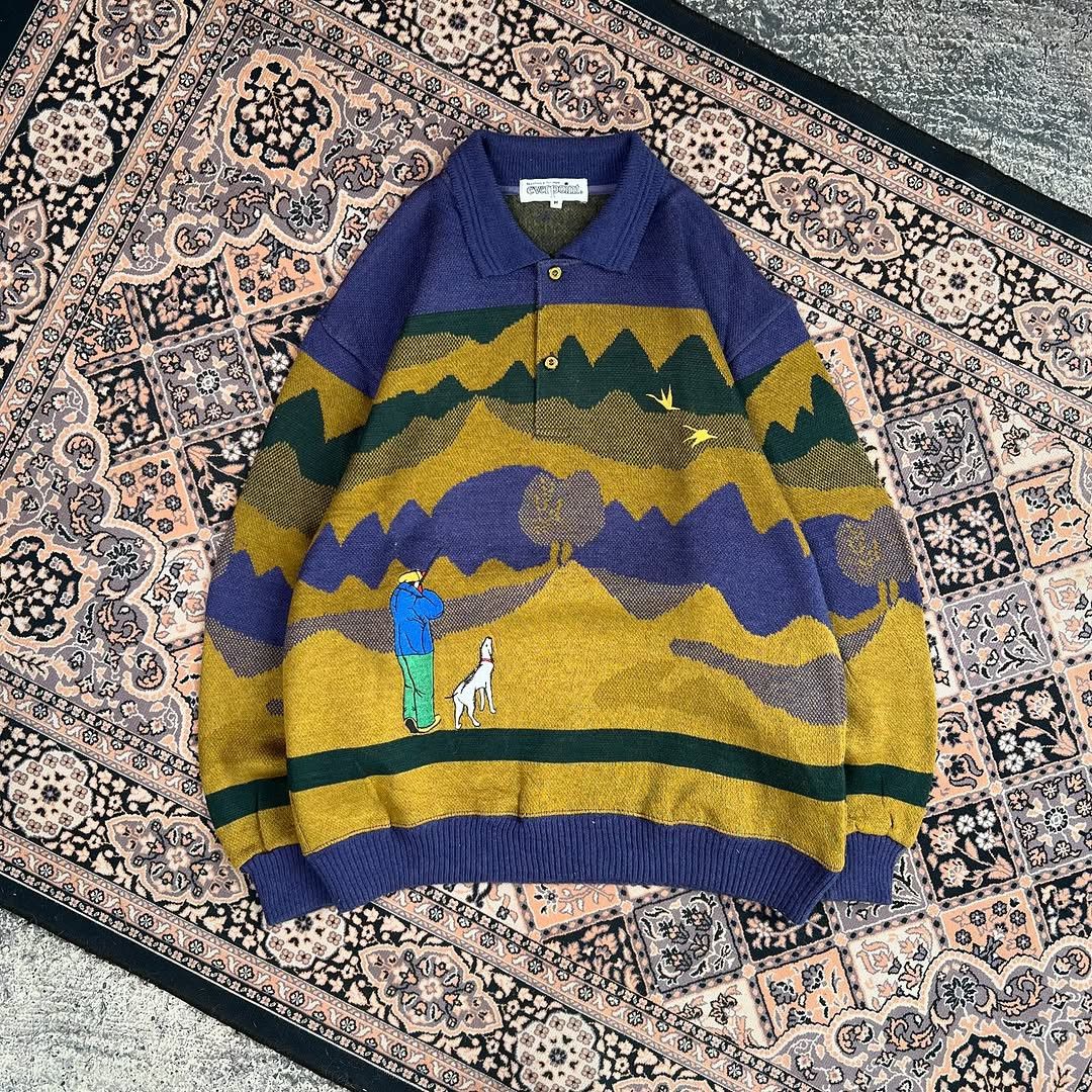 Vintage Vintage 90s Landscape Knit Size US M / EU 48-50 / 2 - 1 Thumbnail