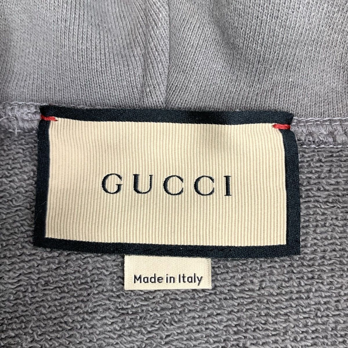 Gucci Gucci Grey-Brown Logo Tape Cotton Hooded Sweatshirt K26WX Size XS / US 0-2 / IT 36-38 - 5 Thumbnail