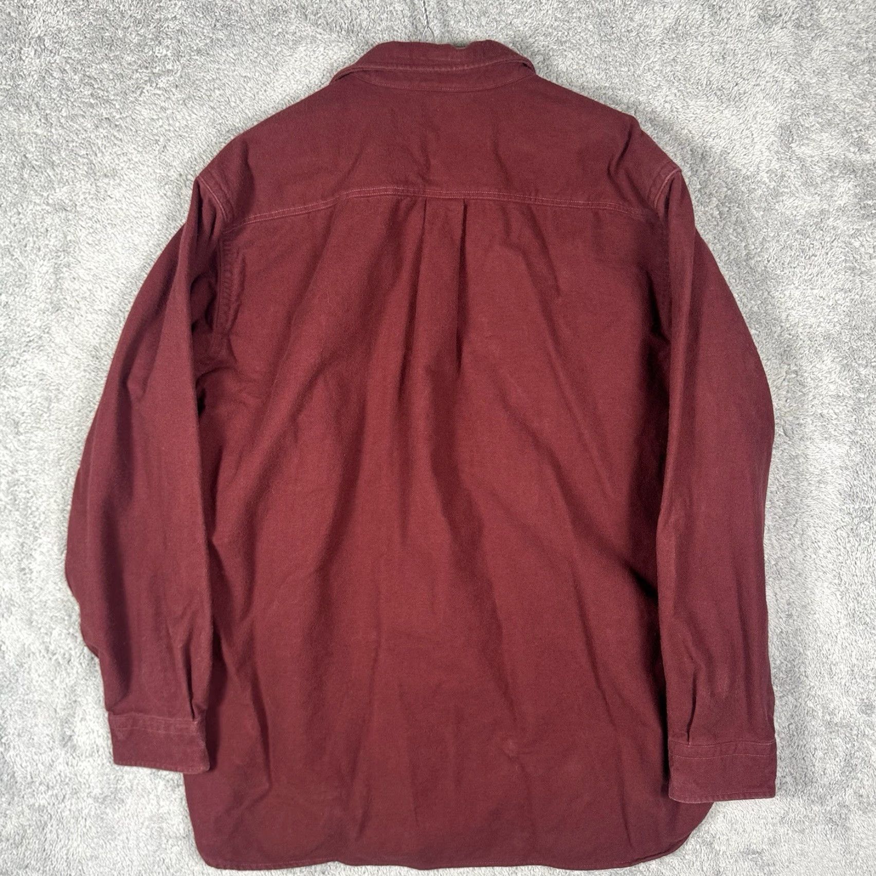 Vintage LL Bean Chamois Shirt Mens LT Tall Soft Flannel Heavyweight Cotton 90s Red Shirt Mens LT Tall Red 90s LL Bean Chamois Shirt Size US L / EU 52-54 / 3 - 5 Thumbnail