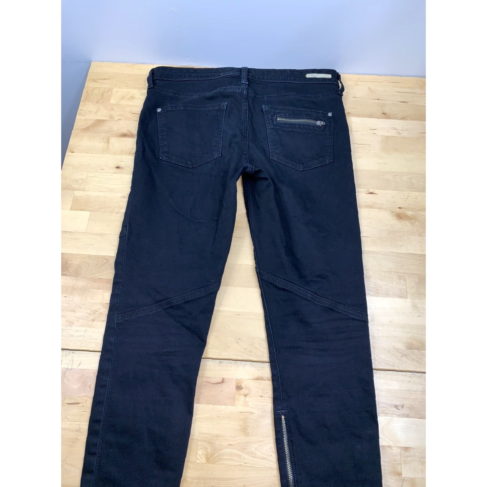 Vintage Pilcro and the Letterpress Jeans Zippers 29 Black Skinny Women Size 29 Distress #4845 Size 29" - 3 Thumbnail