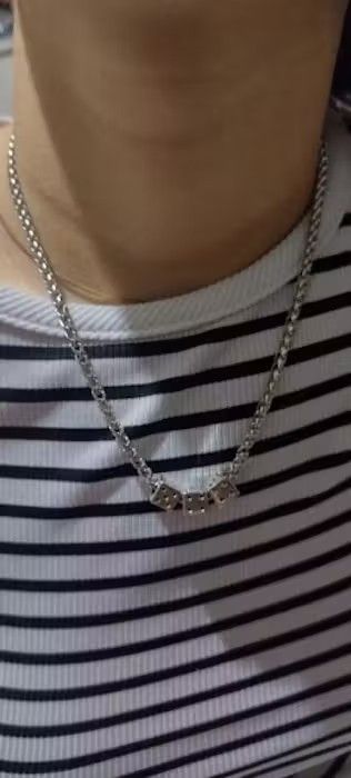 Jewelry Dice Twisted Chain Clavicle Necklace Size ONE SIZE - 4 Thumbnail