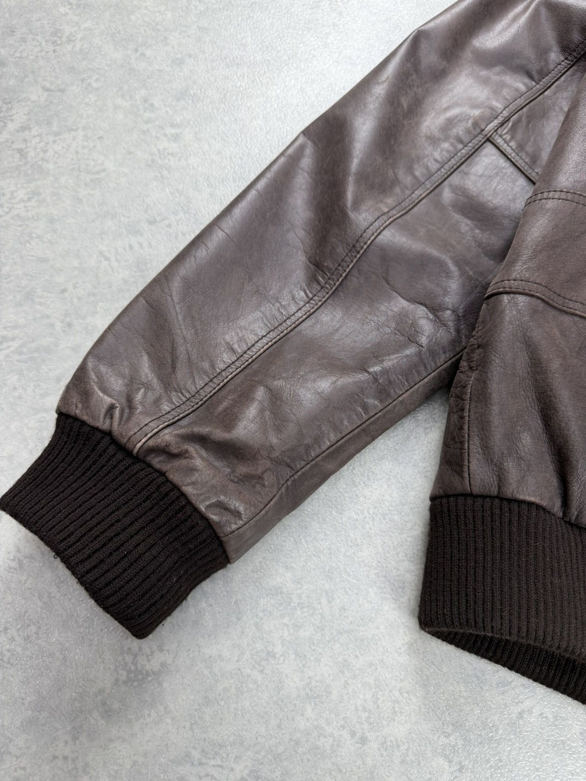 Genuine Leather Pall Mall Leather Bomber Jacket Brown Aviator Size L Size US L / EU 52-54 / 3 - 13 Thumbnail