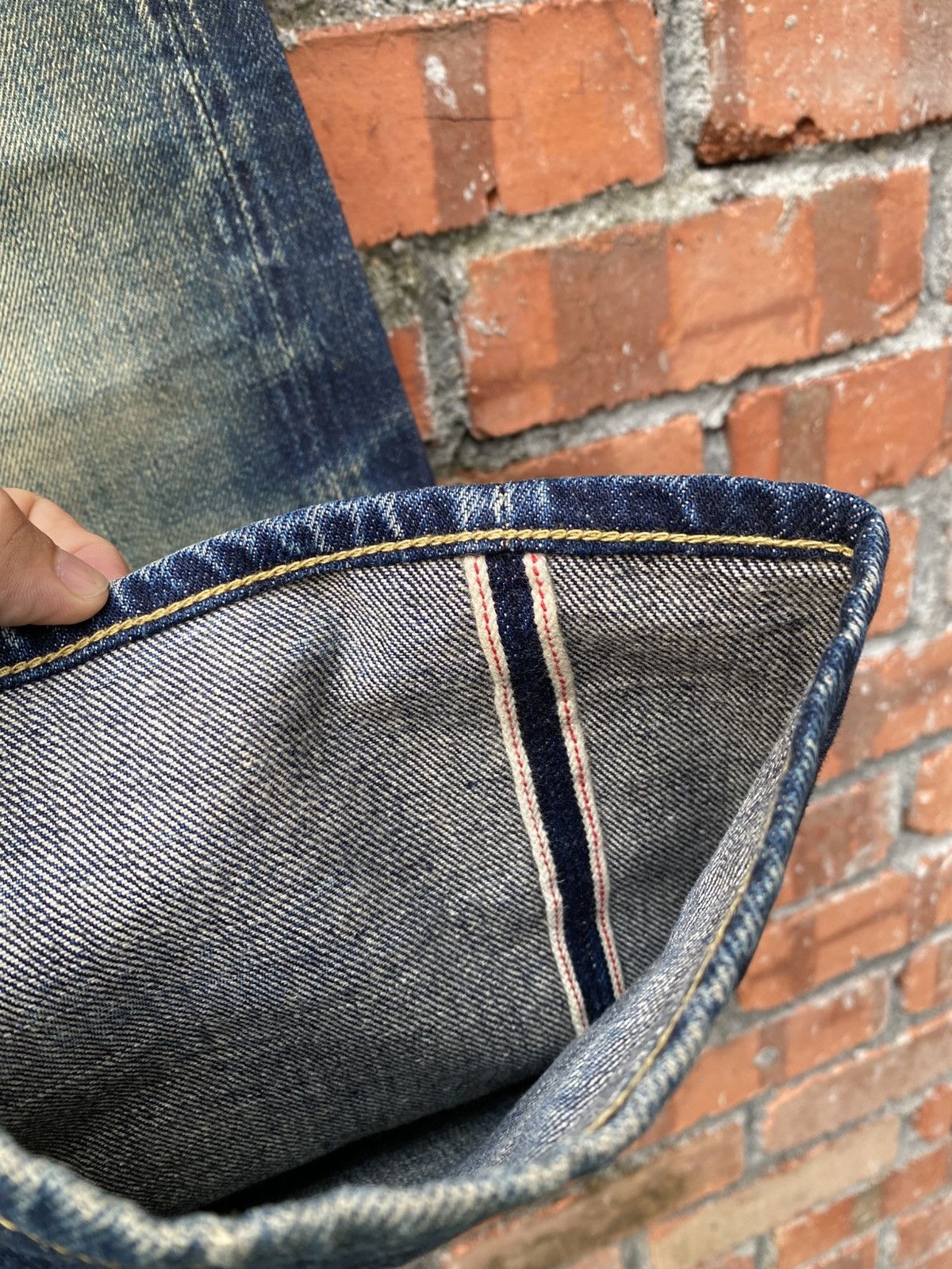 Vintage W33x29 Redline denime pig hips store japan selvedge Size US 33 - 3 Thumbnail