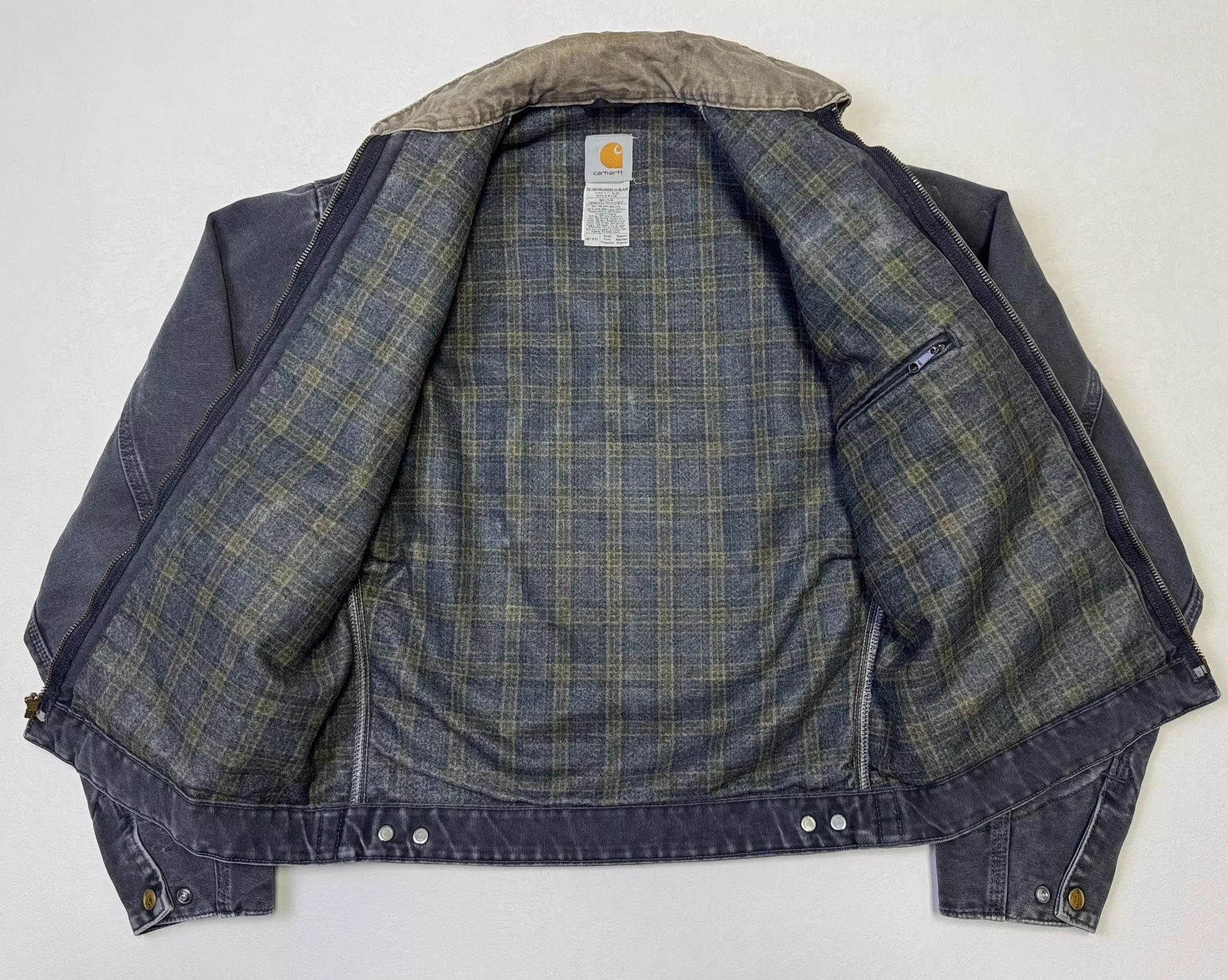 Carhartt Carhartt J97 S Gasoline Blue Color Block Collar 2003 USA Size US S / EU 44-46 / 1 - 4 Thumbnail