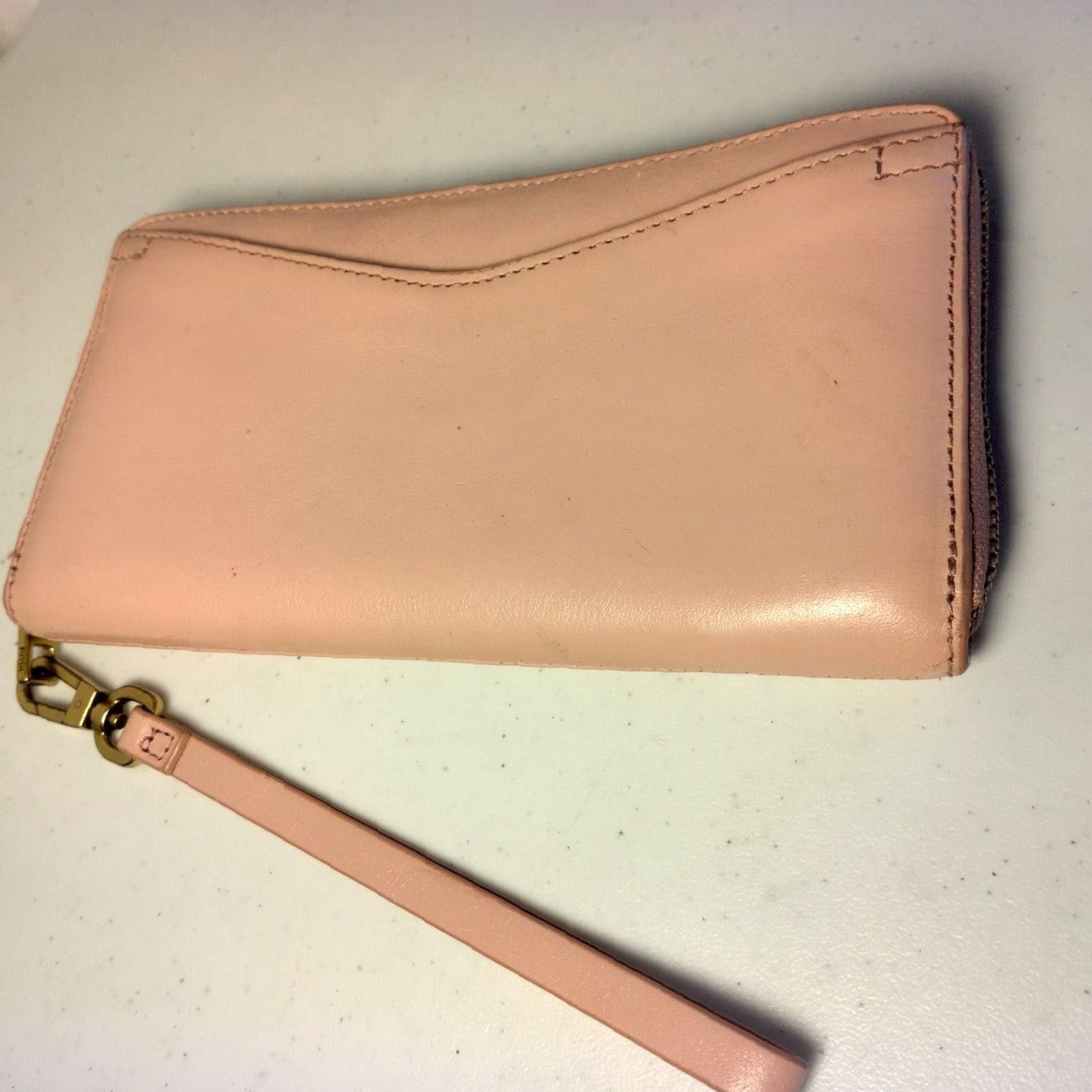 Fossil Fossil Wallet Clutch Leather Pink Dusty Rose Zip-Around Men? Women? Size ONE SIZE - 2 Thumbnail