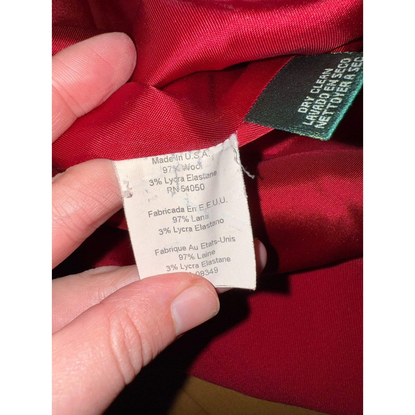 Ralph Lauren VTG Ralph Lauren Red Wool Nautical Crest Patch Blazer Gold Size L / US 10 / IT 46 - 3 Thumbnail