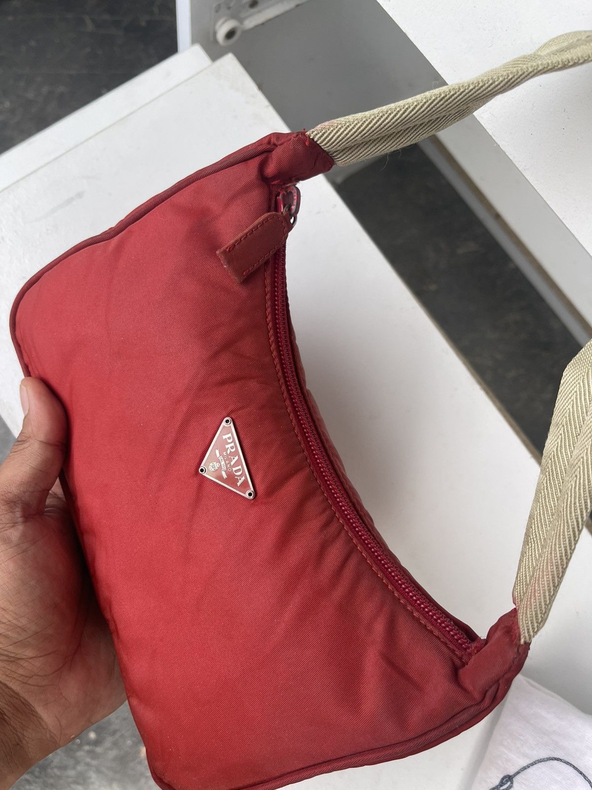 Prada VINTAGE PRADA TESSUTO SMALL HOBO BAG Size ONE SIZE - 13 Thumbnail