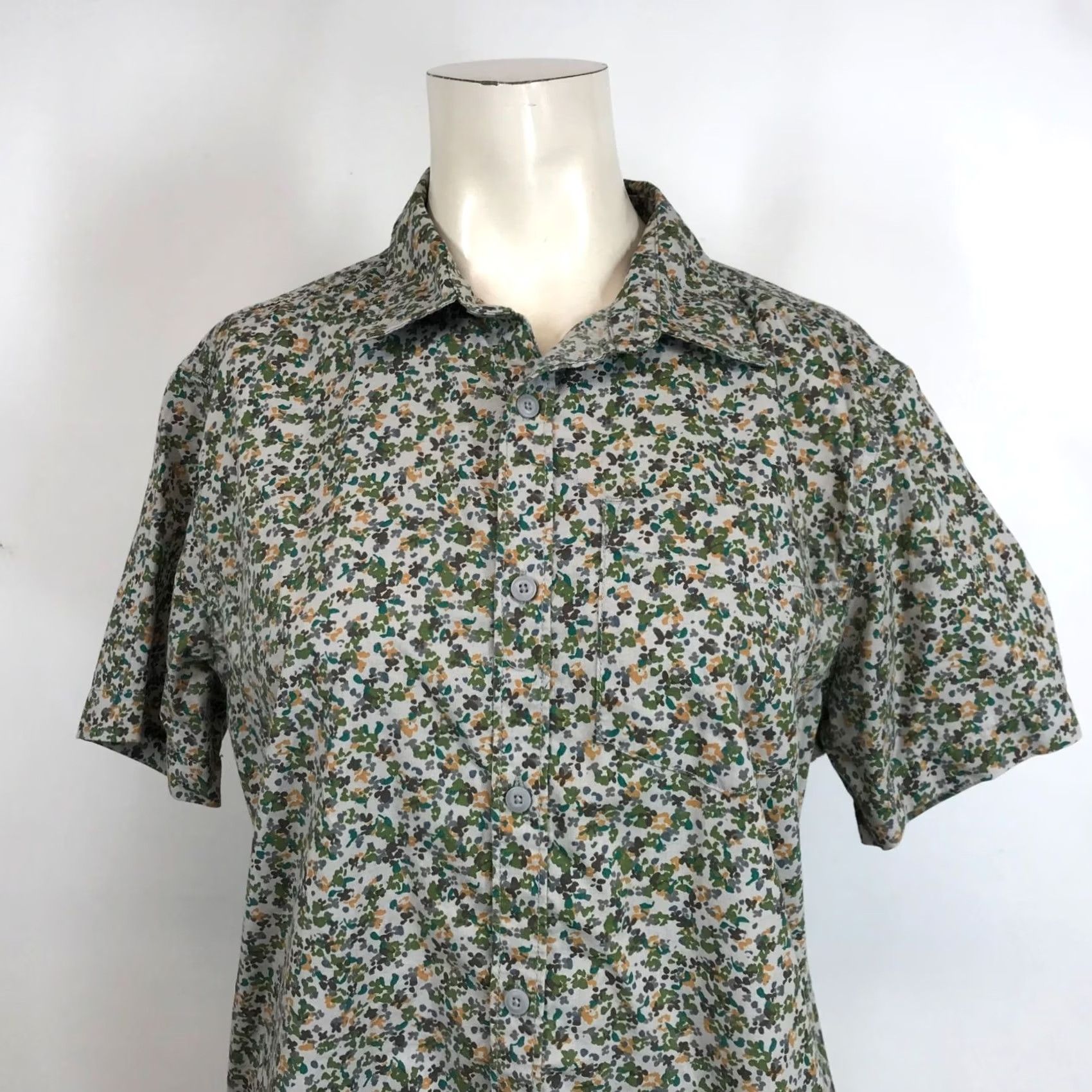 Prana PRANA Womens Small Multicolor Floral Short Sleeve Organic Cotton Top Shirt Button Up Size S / US 4 / IT 40 - 2 Thumbnail