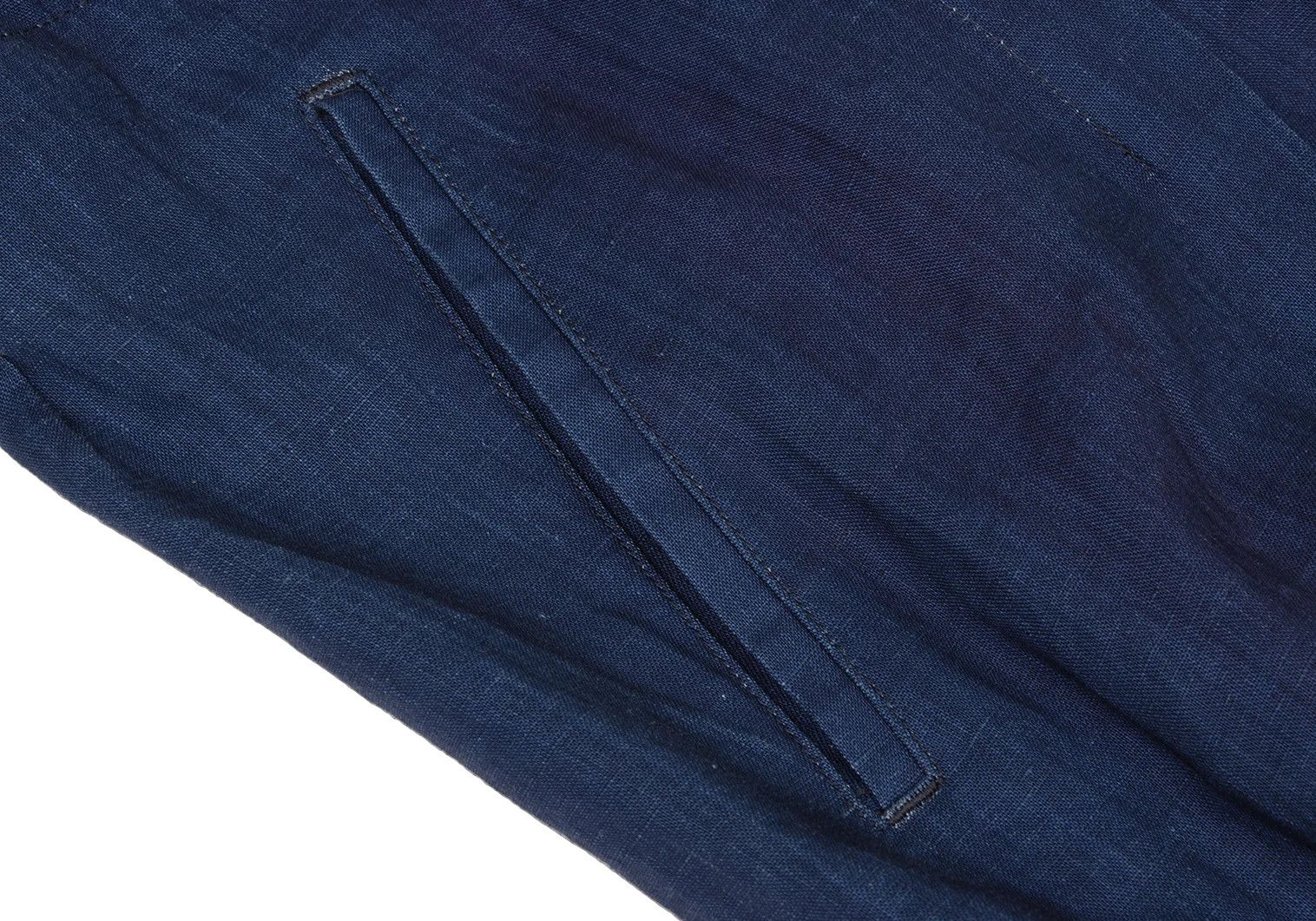 Yohji Yamamoto Yohji Yamamoto Indigo Linen Random Tuck Pants Size US 34 / EU 50 - 6 Thumbnail