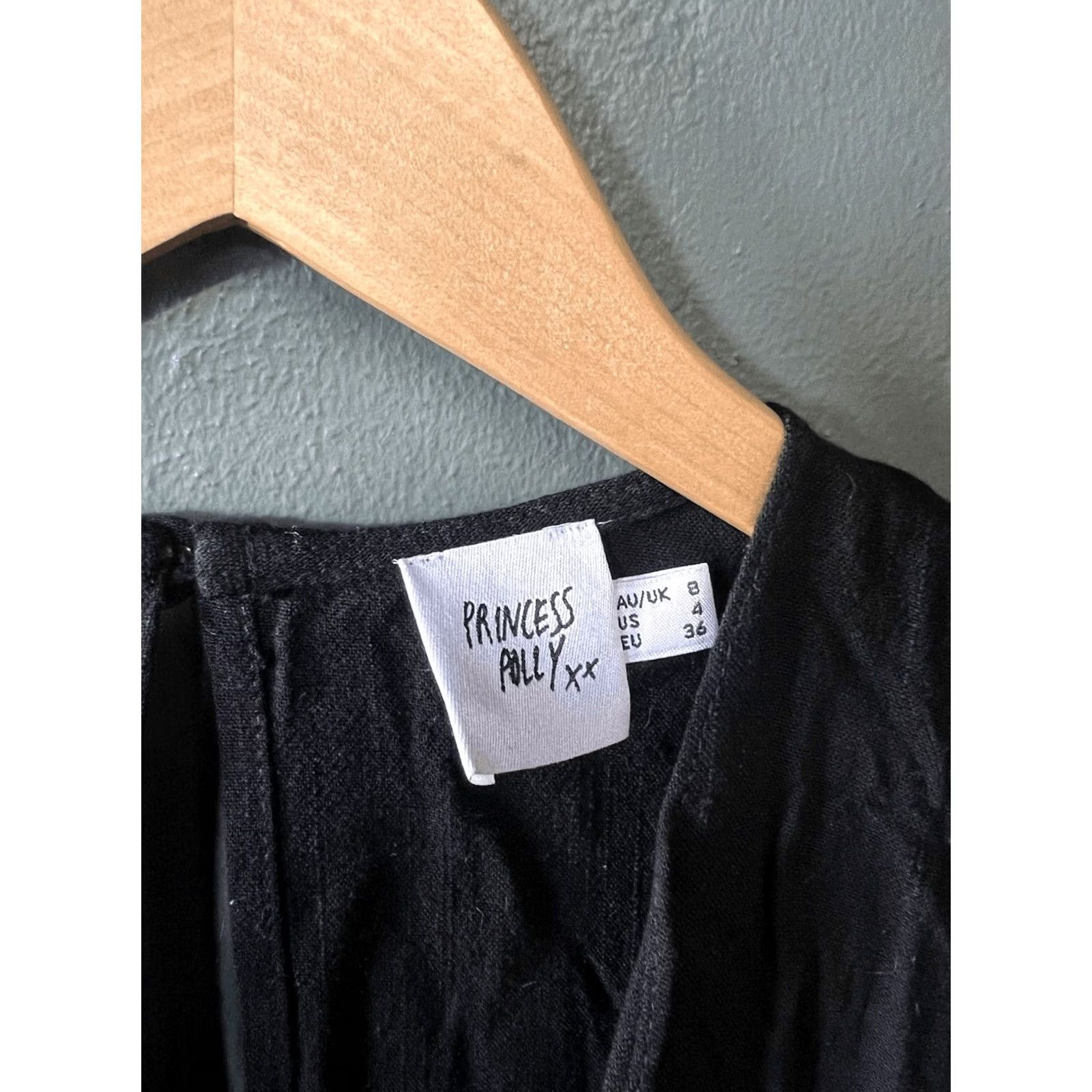 PRINCESS POLLY Princess Polly Womens Black Short Sleeve Romper One Piece Size 4 Size 27" / US 4 / IT 40 - 3 Thumbnail